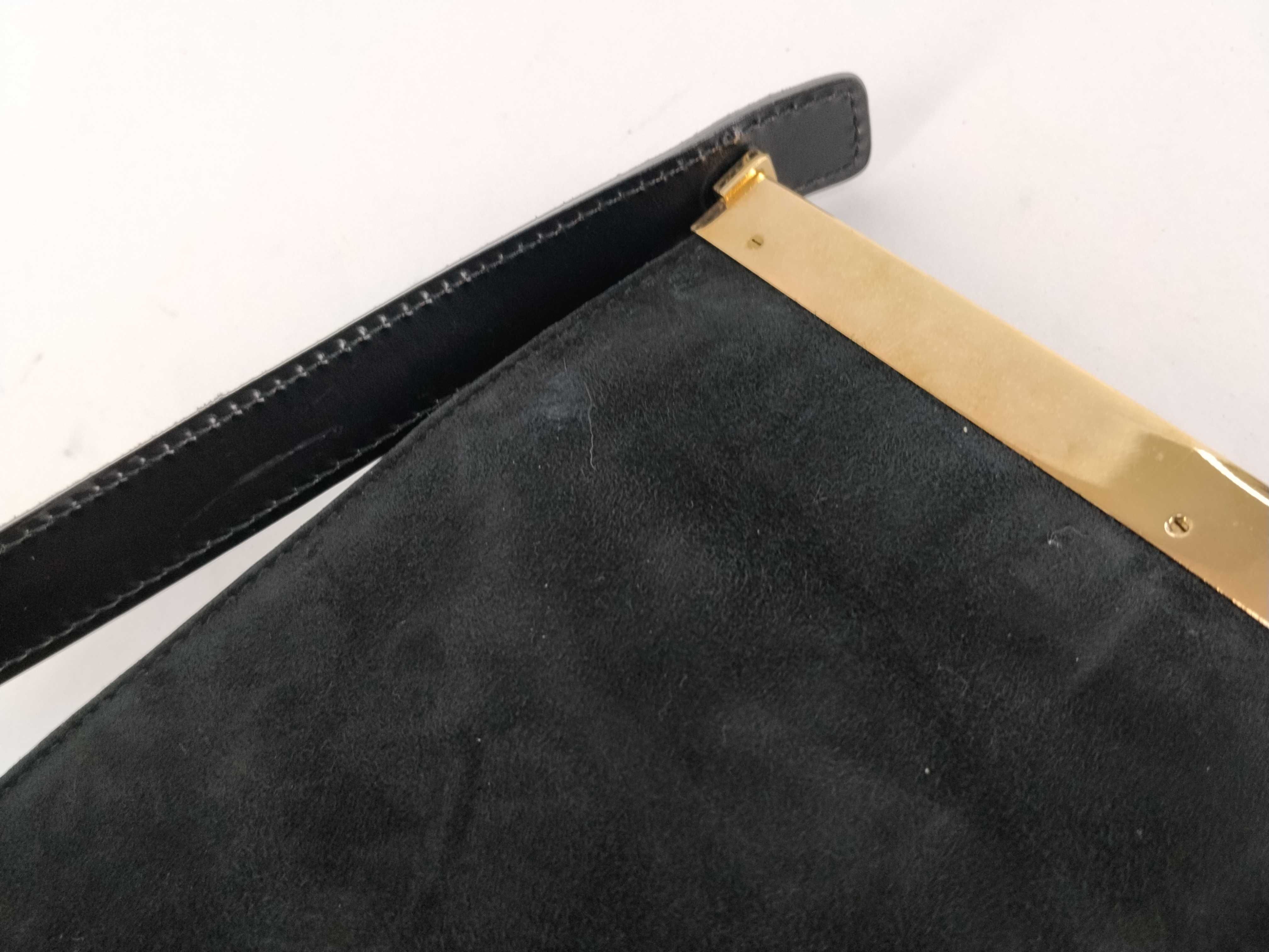 shoulder bag, suede, black. — view 14