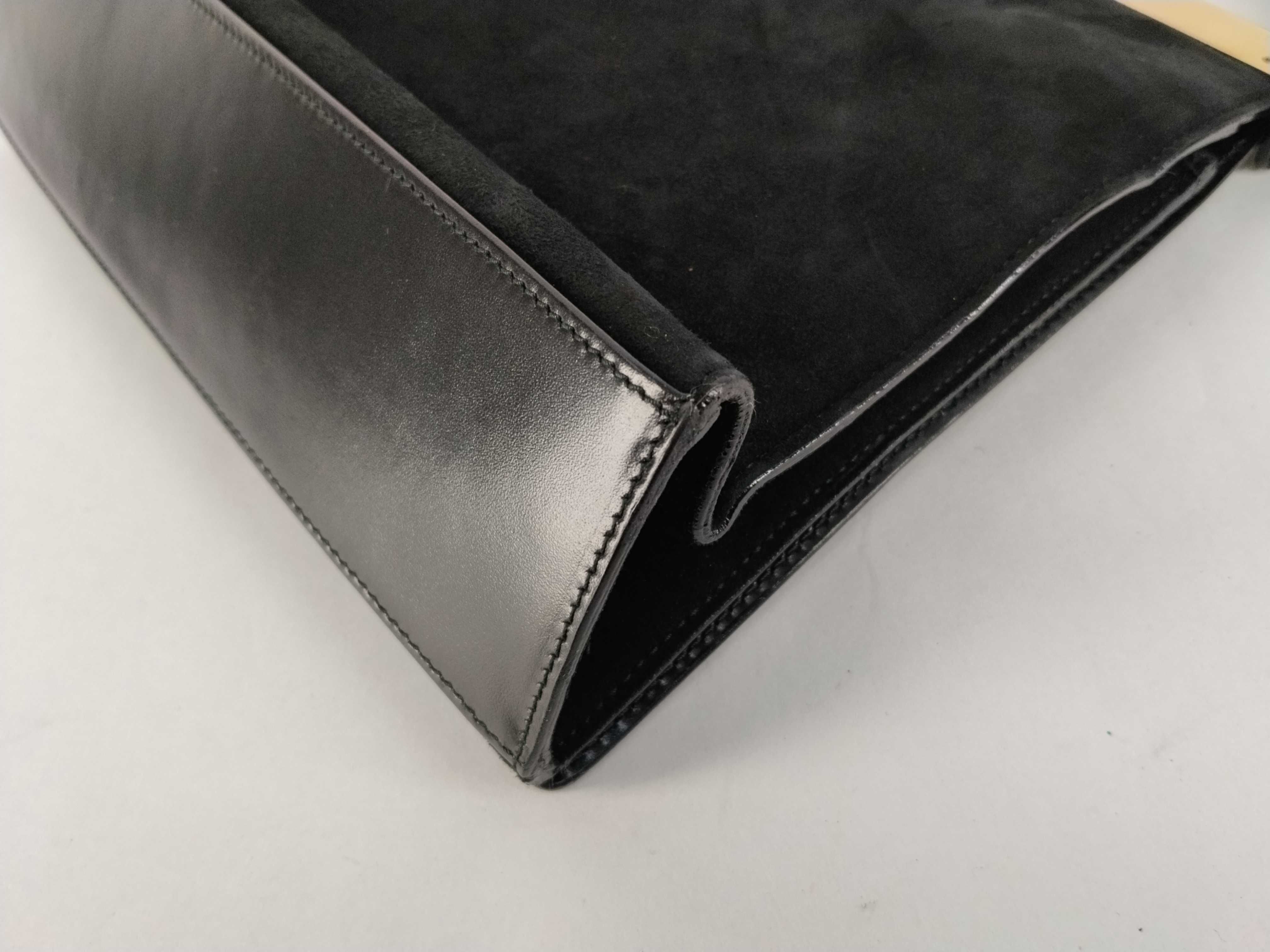 shoulder bag, suede, black. — view 6