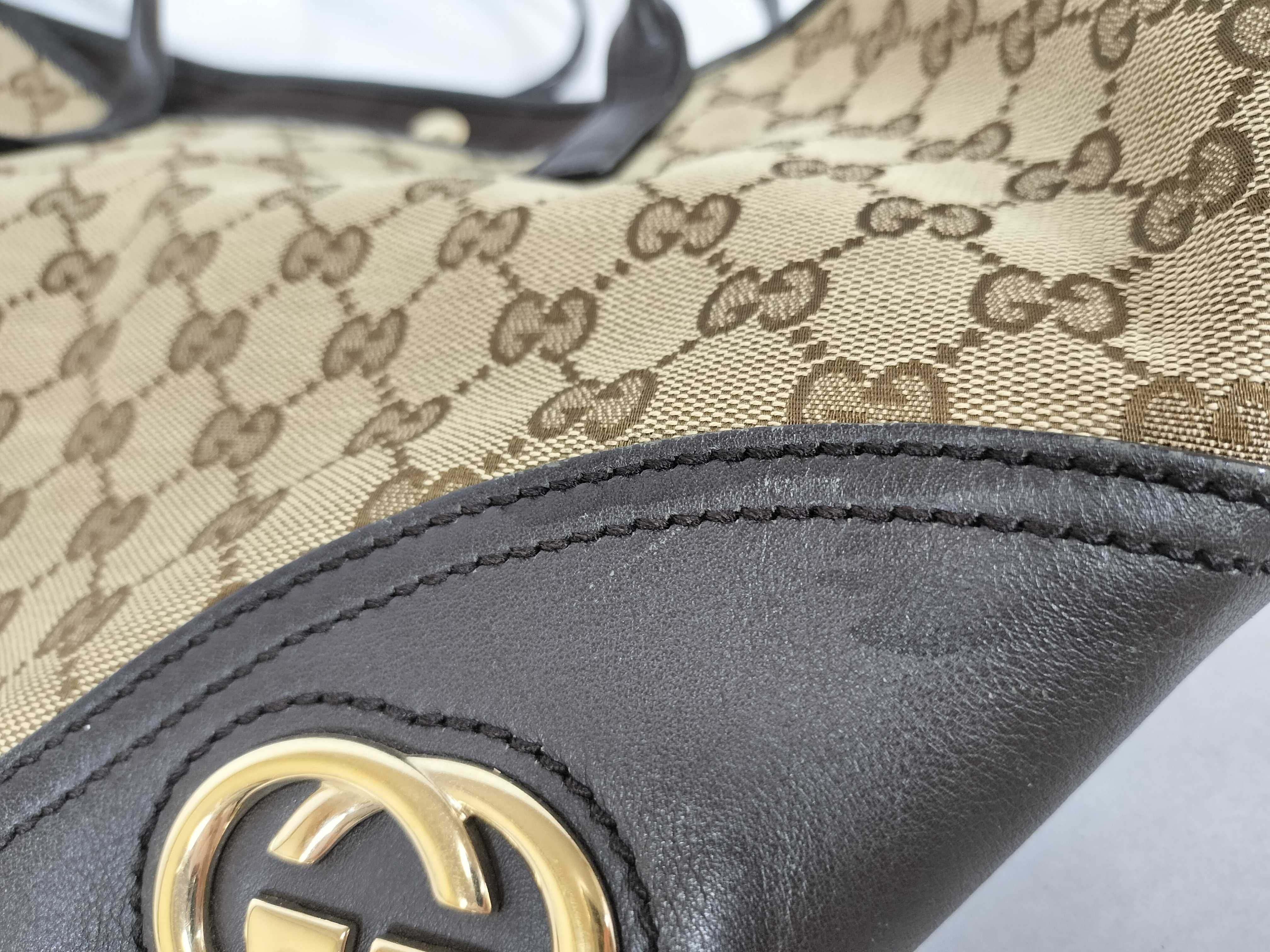 GG canvas Gucci Newbrid GG canvas logo metal fittings tote bag — view 13