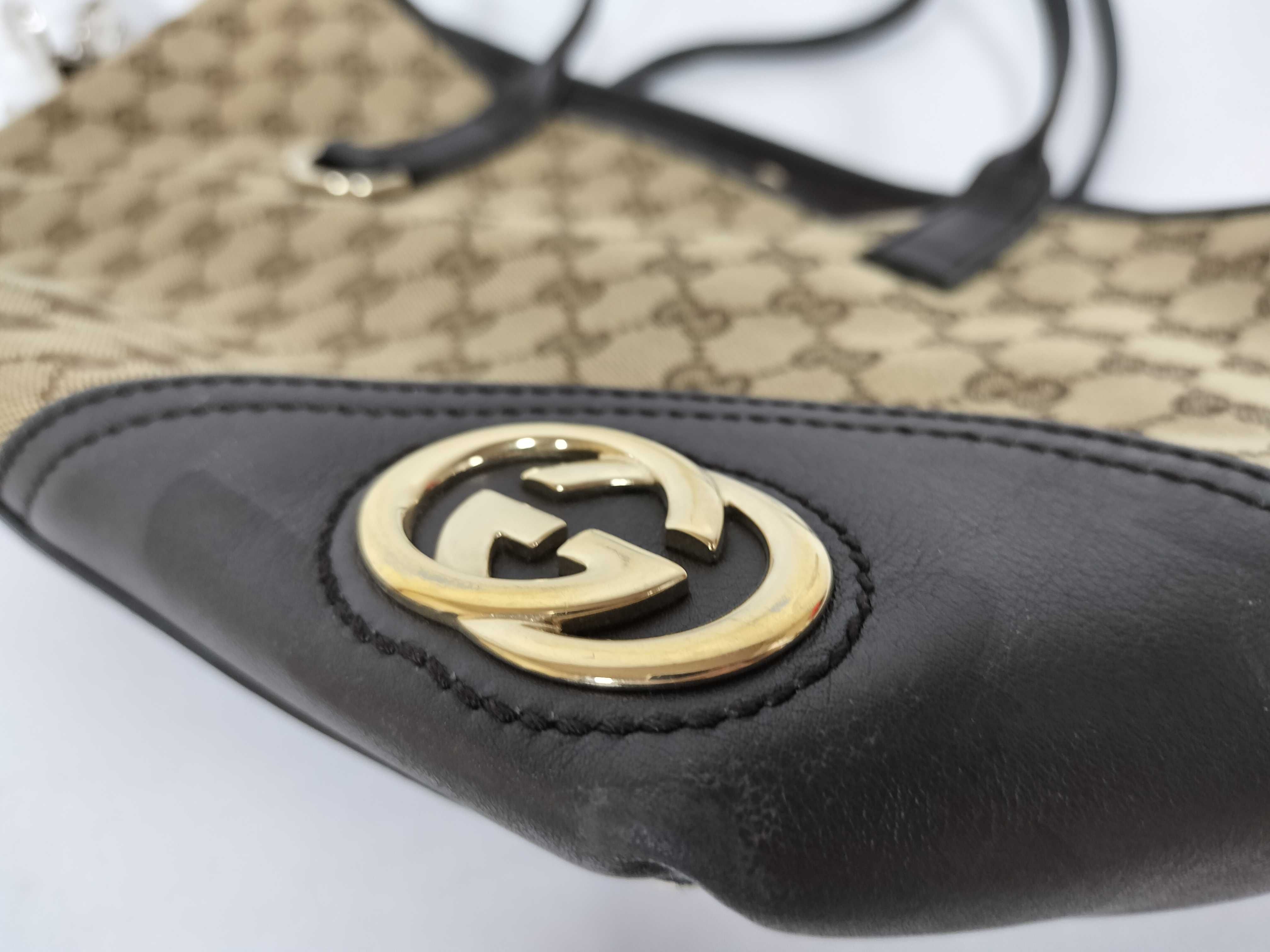 GG canvas Gucci Newbrid GG canvas logo metal fittings tote bag — view 14