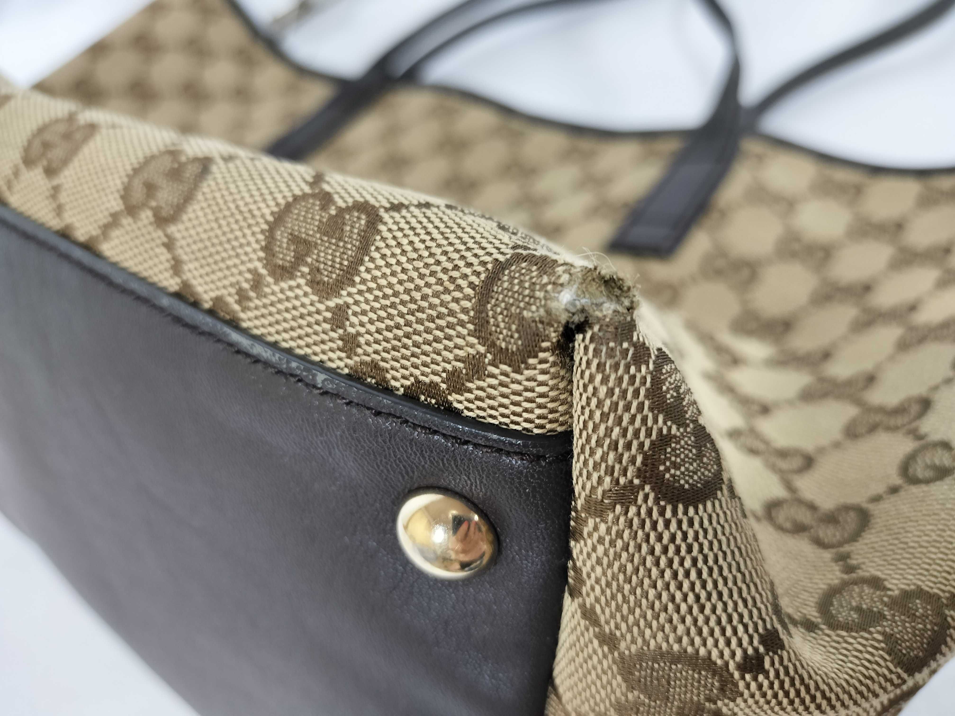 GG canvas Gucci Newbrid GG canvas logo metal fittings tote bag — view 6