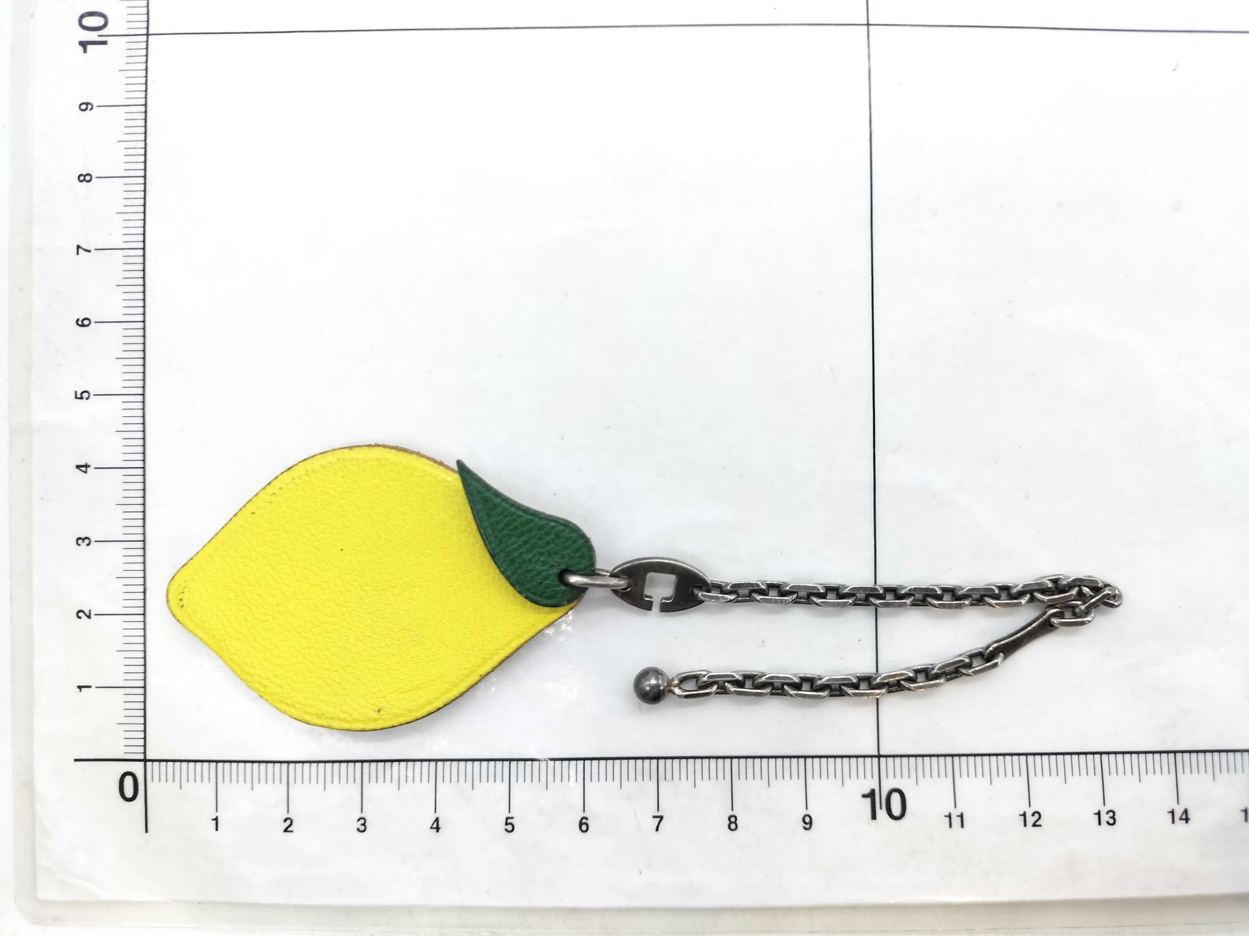 Lemon Motif Charm 925 Key Case/Key Chain — view 3