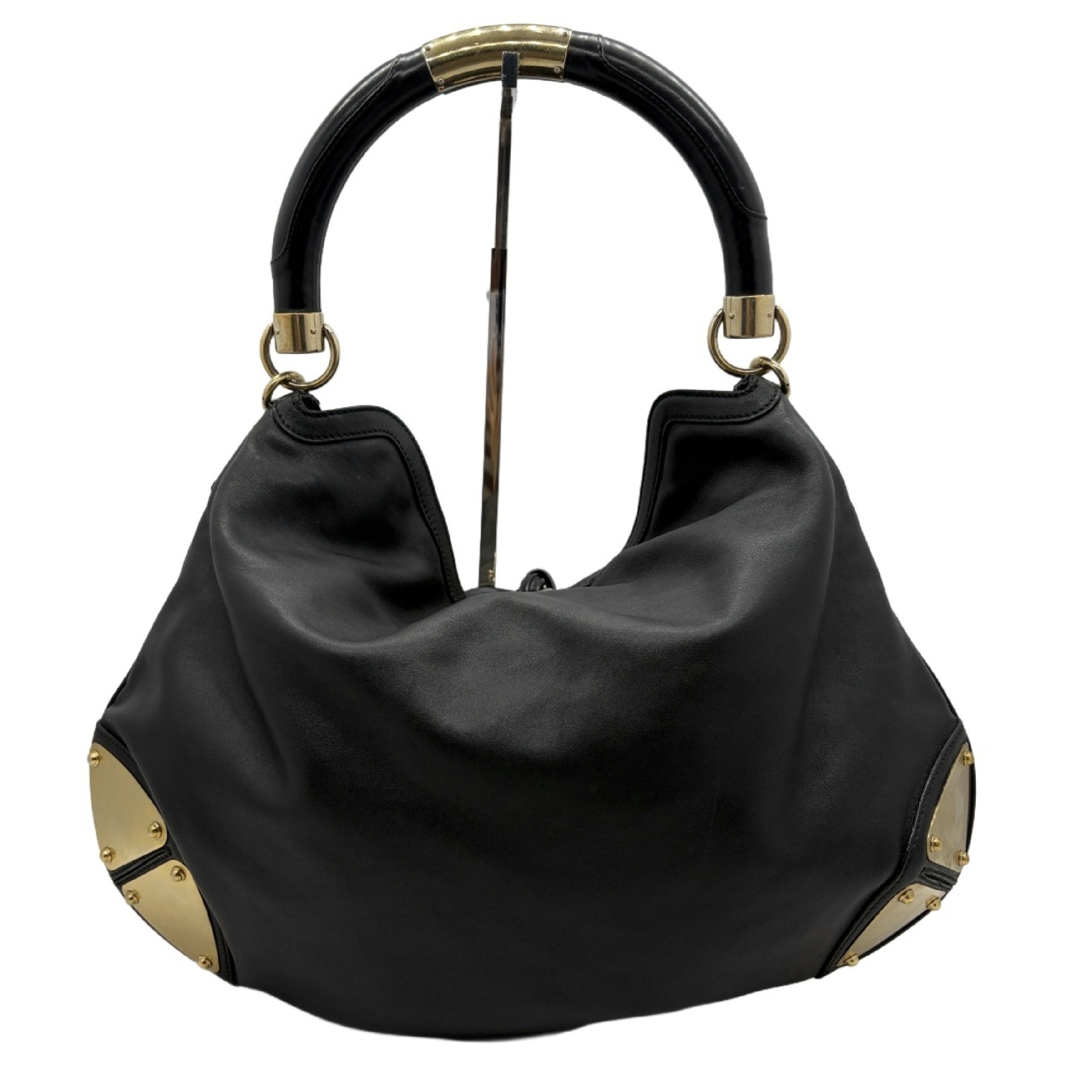 Indy Bamboo Tassel Leather Handbag — view 2