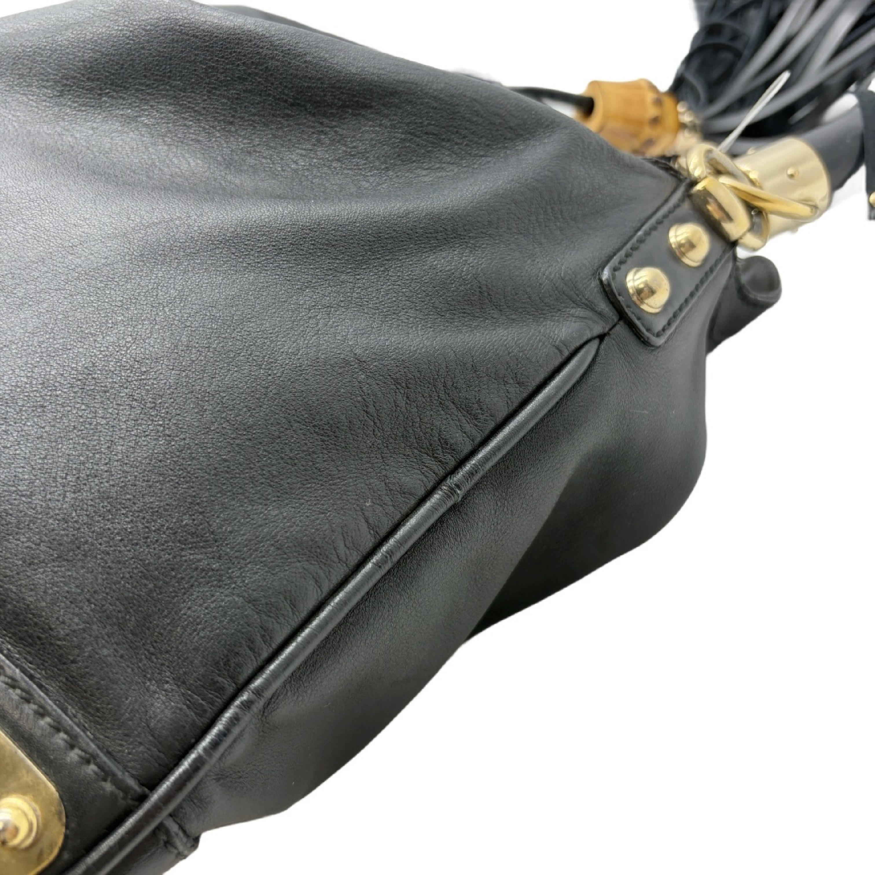 Indy Bamboo Tassel Leather Handbag — view 7