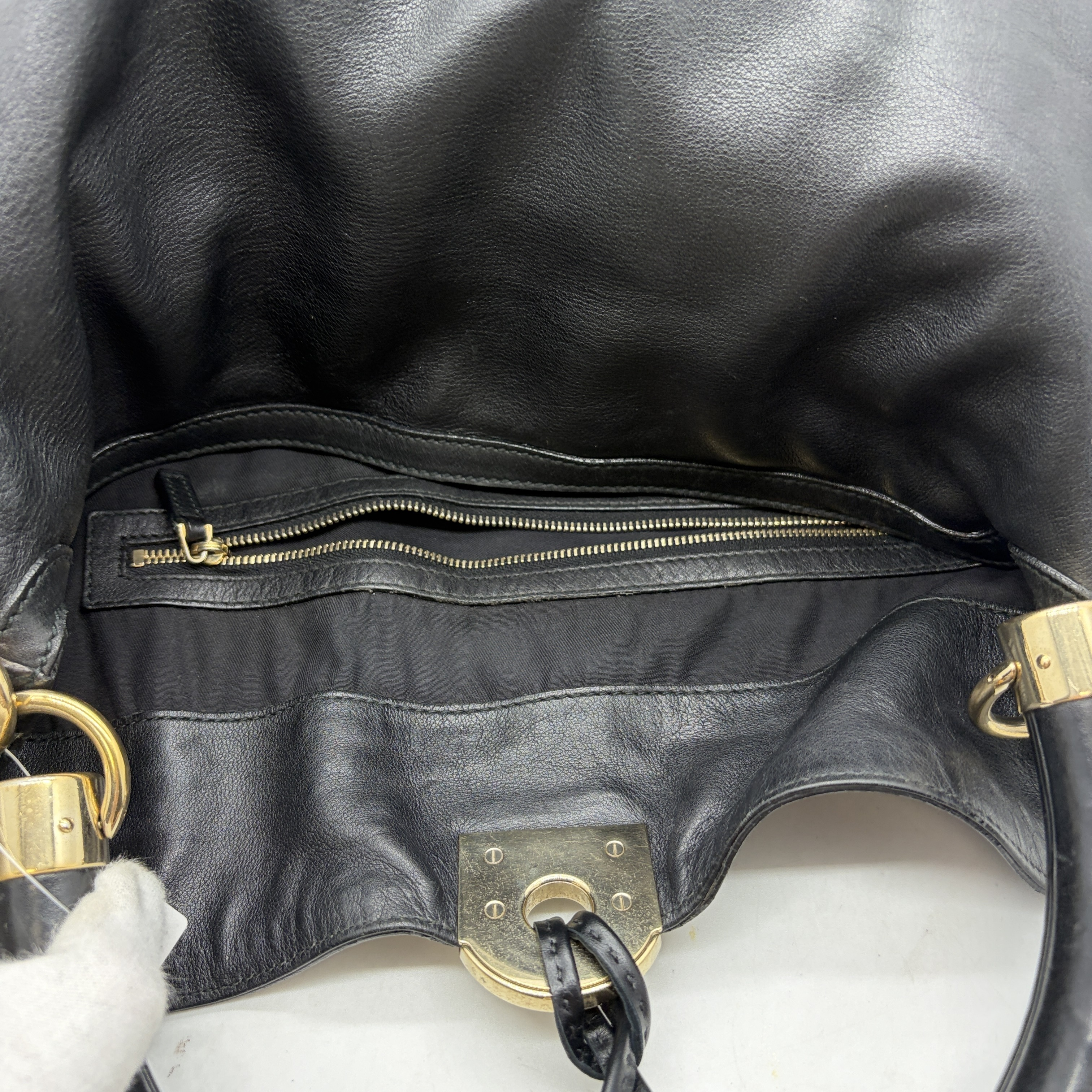 Indy Bamboo Tassel Leather Handbag — view 10