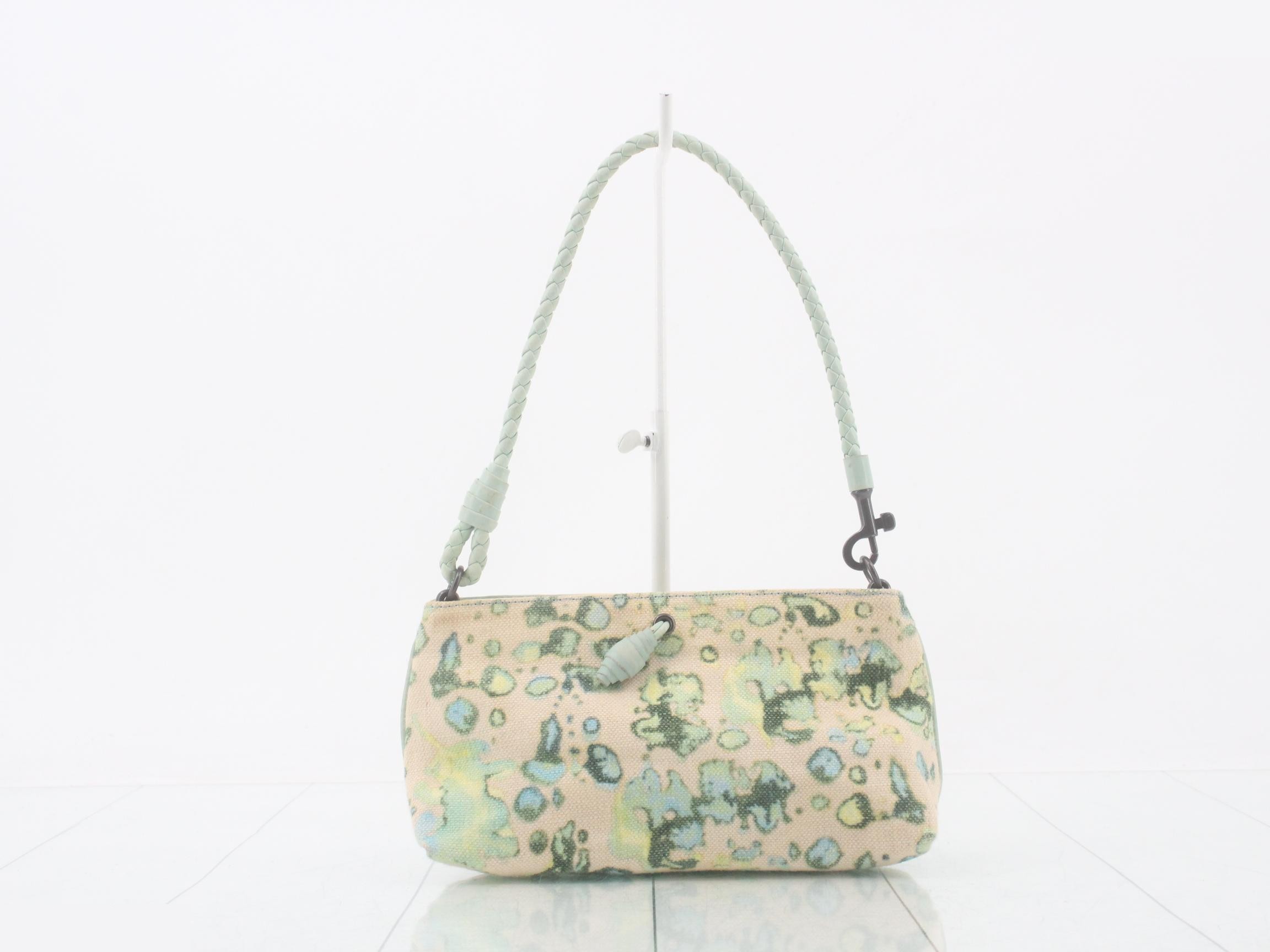 Intrecciato Canvas All-Over Pattern Accessory Pouch — view 2