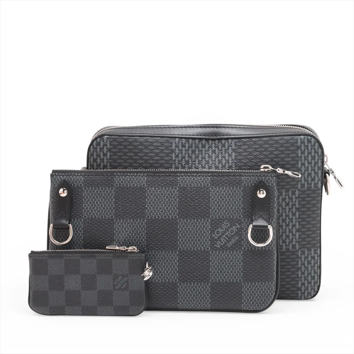 Damier Graphite 3D Trio Messenger N50017 Black RFID reaction available — view 2
