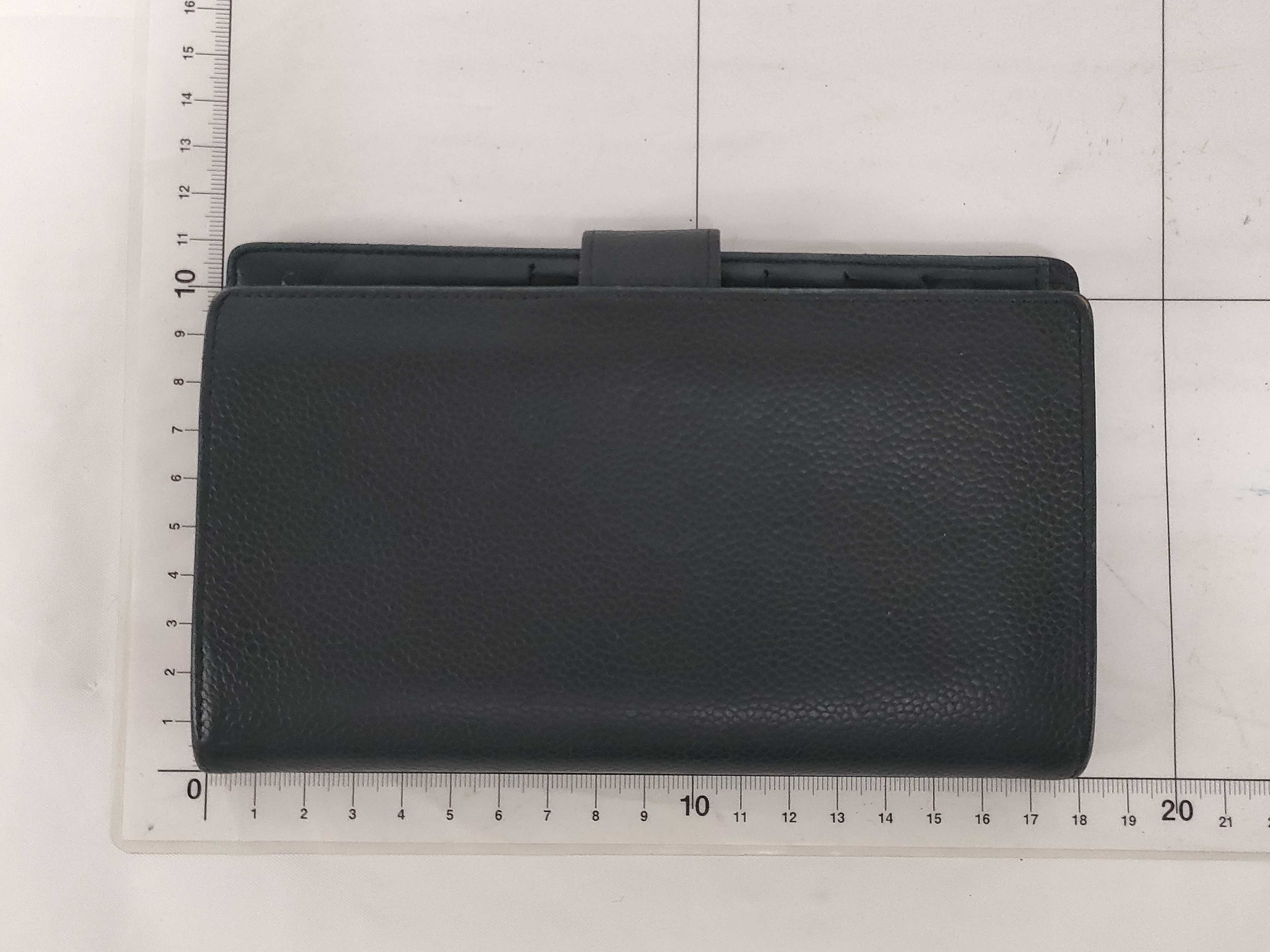 Caviar Skin Coco Mark Long Wallet Black Gold Hardware Wallet — view 2