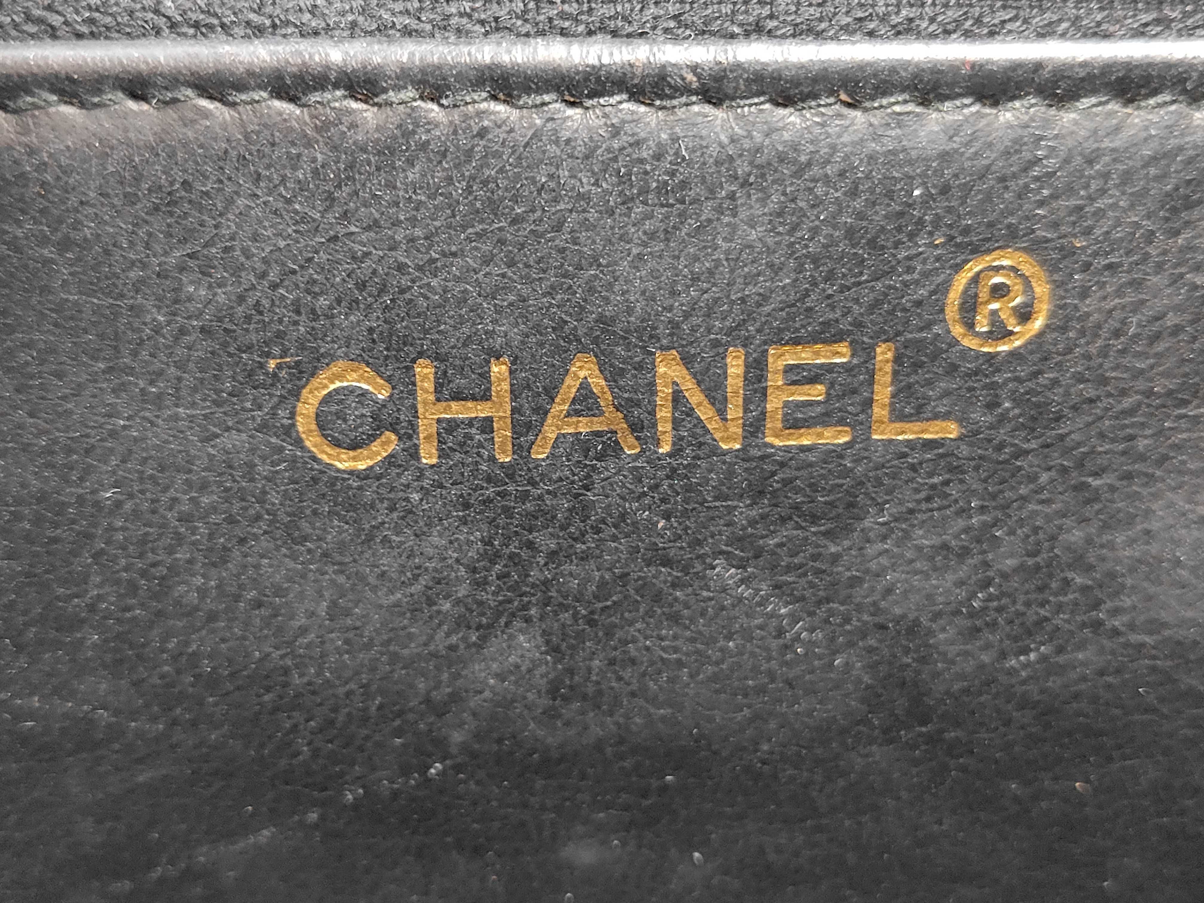 bag, Chanel lambskin, Coco mark, black, chain shoulder bag, 1306490 shoulder bag — view 12