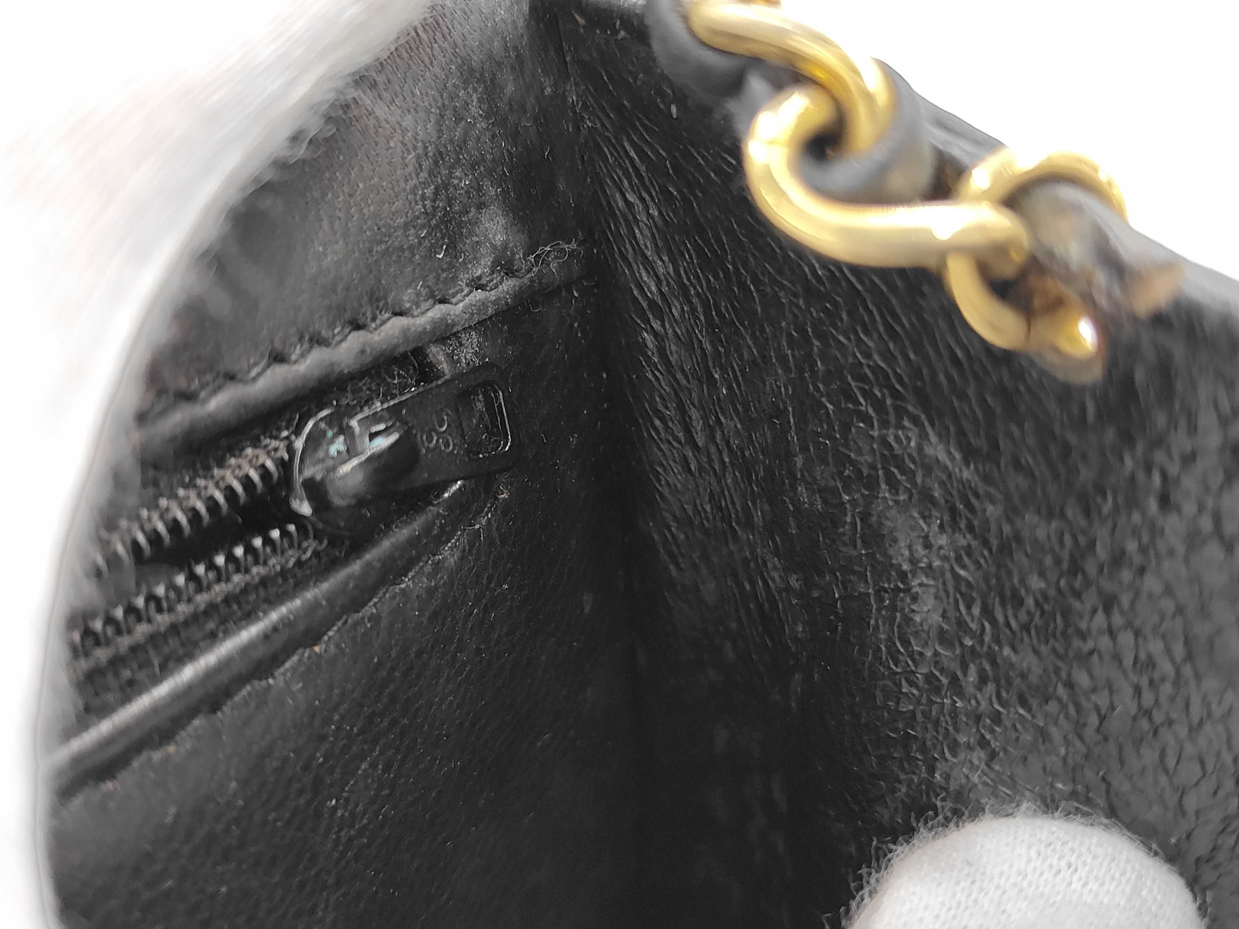 bag, Chanel lambskin, Coco mark, black, chain shoulder bag, 1306490 shoulder bag — view 13