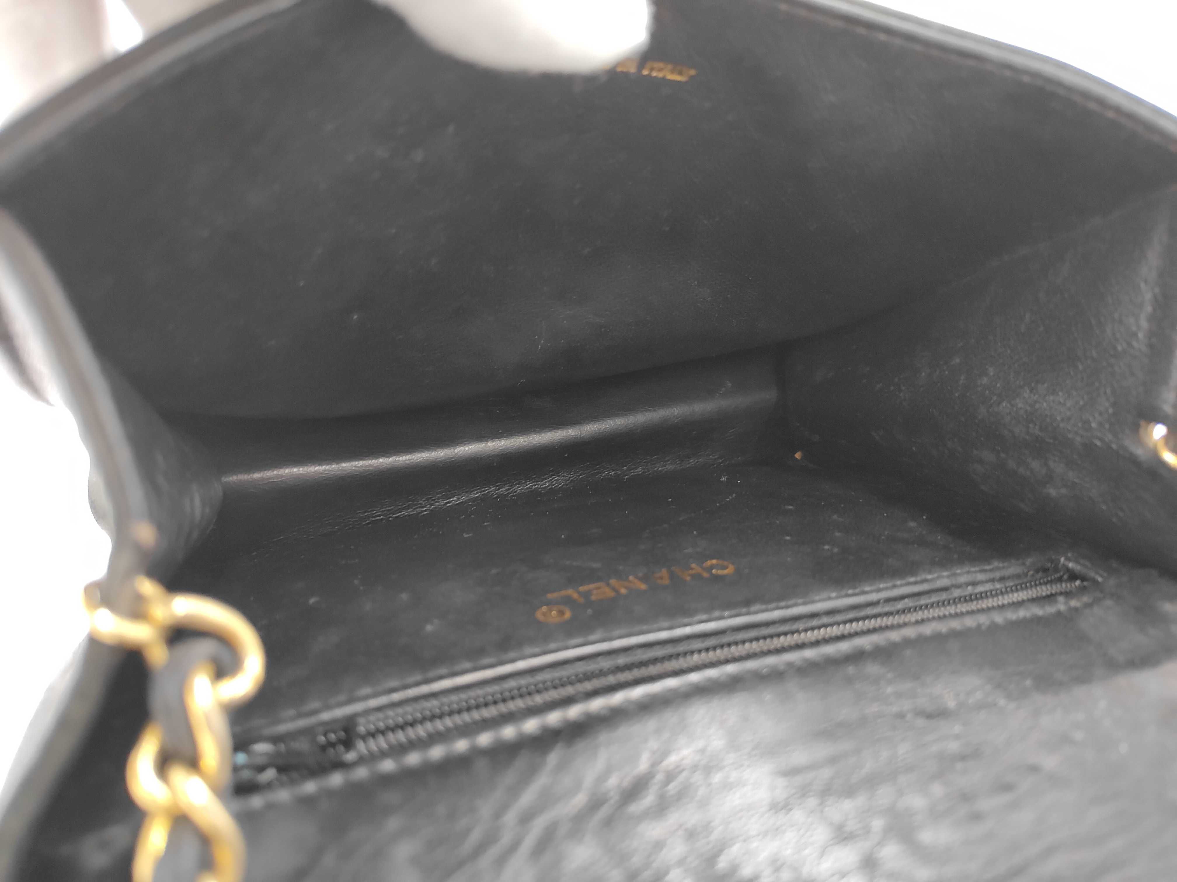 bag, Chanel lambskin, Coco mark, black, chain shoulder bag, 1306490 shoulder bag — view 10