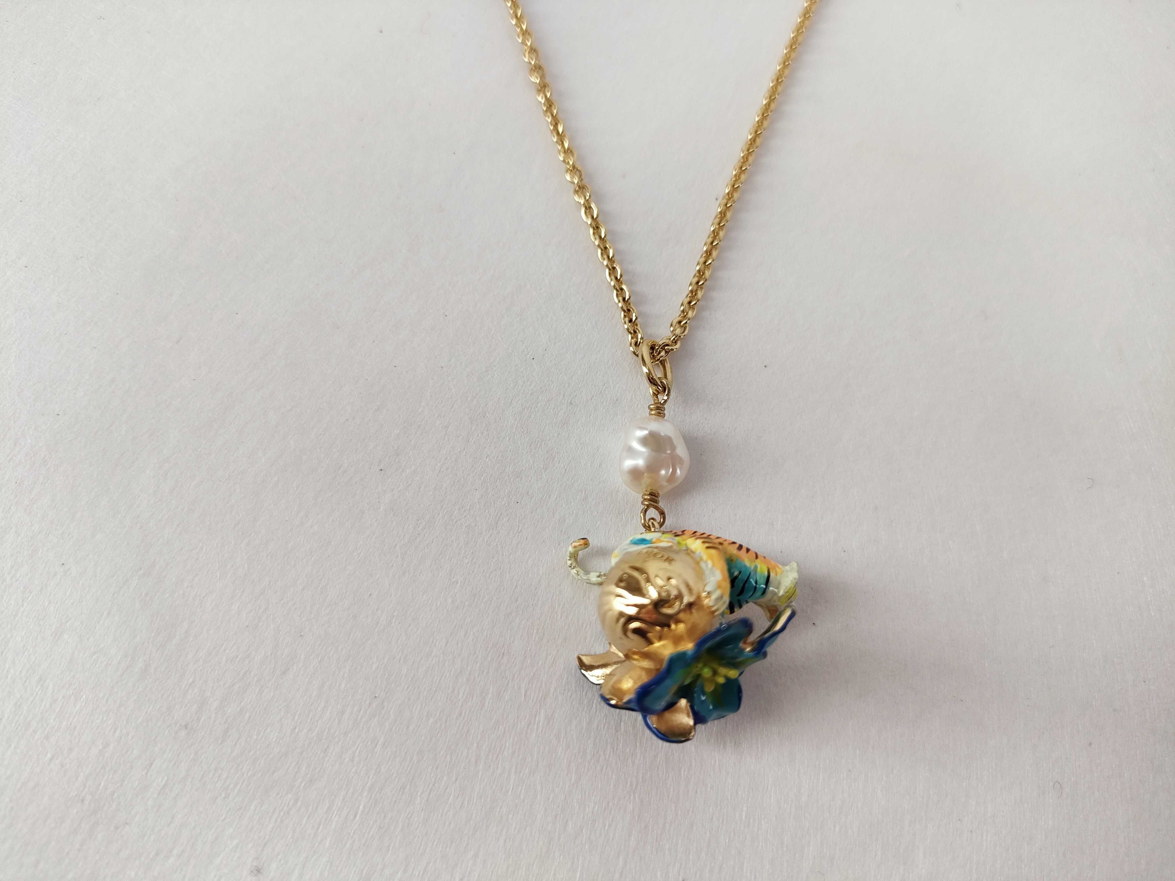 Toile de Jouy Voyage Tiger Flower Long Necklace — view 2