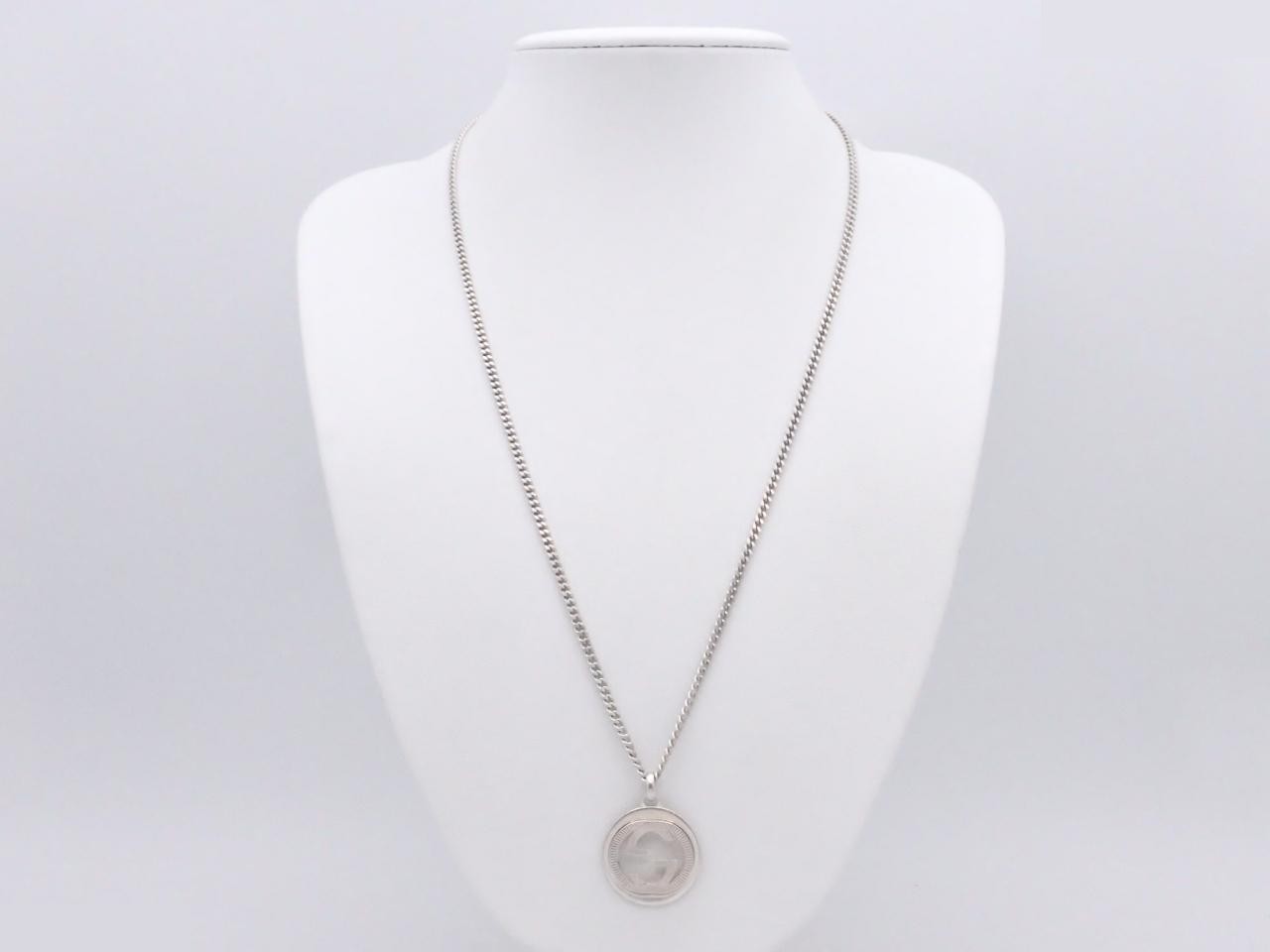 Silver necklace, chain approximately 56cm, 925 sterling silver, 17.4g — view 3