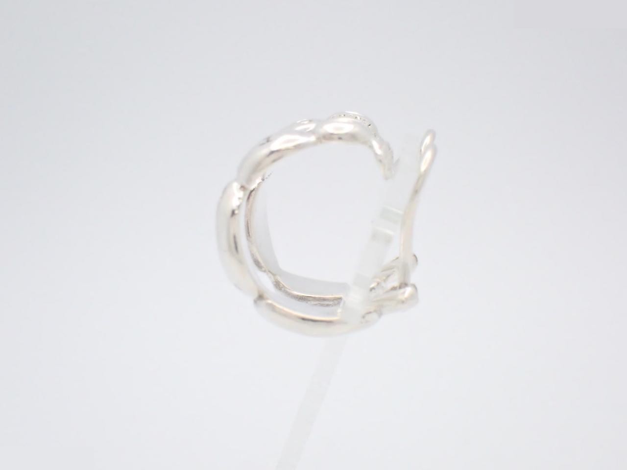 hoop earrings, 925 sterling silver, 12.5g, logo, height 2.2cm — view 3