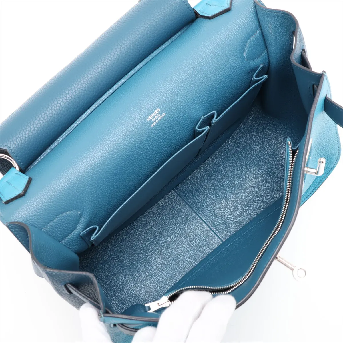 Jypsiere 28 Eclat Taurillon Clemence Cobalt x Blue Izmir Silver Hardware R: 2014 — view 6