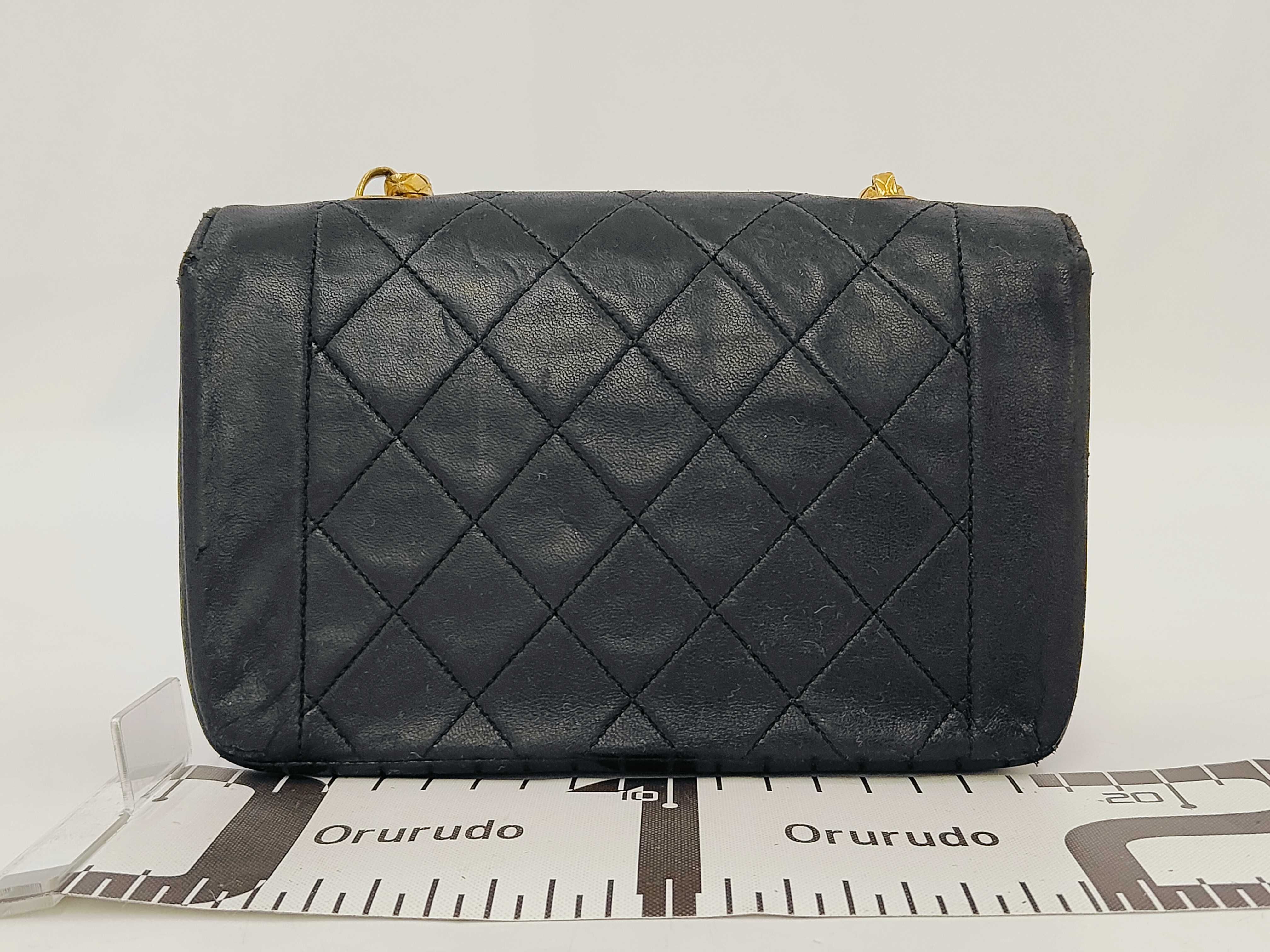 Mini Matelassé Diana Black Shoulder Bag — view 2