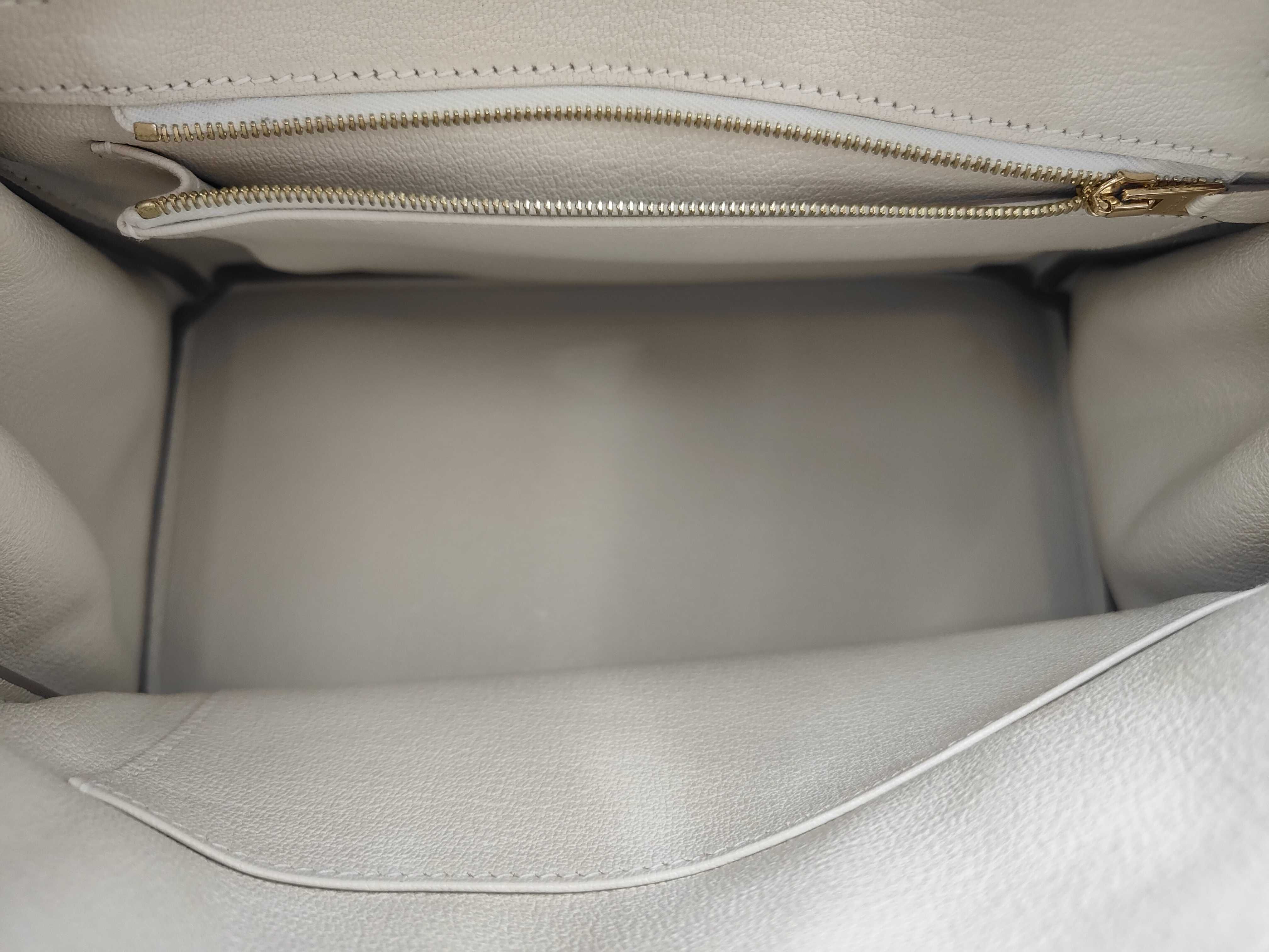 Birkin 25 Togo Leather Craie Gold Hardware U Stamp Handbag — view 8