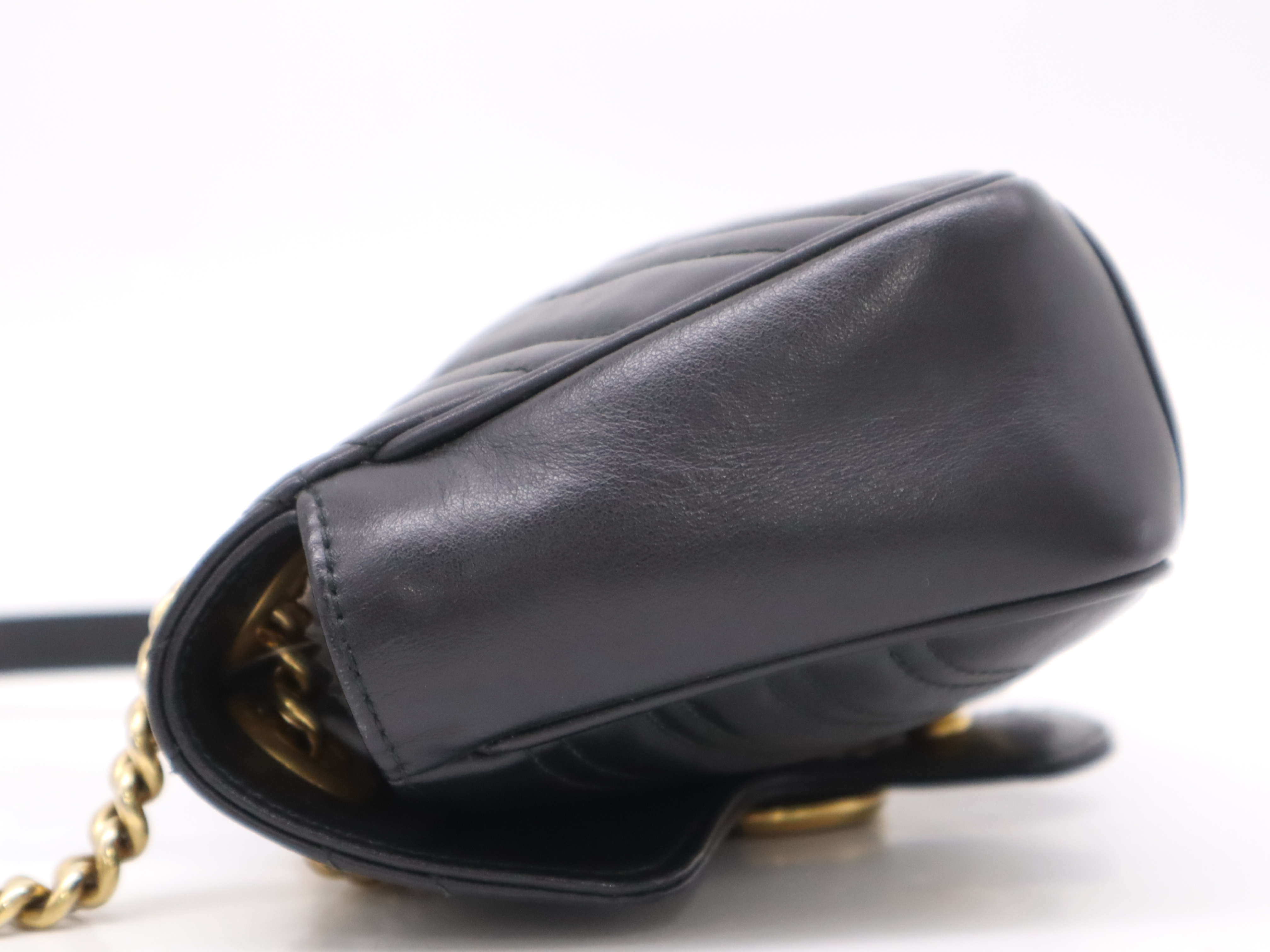 446744 Leather shoulder bag Black GD metal fittings Storage bag included Shoulder bag — view 3