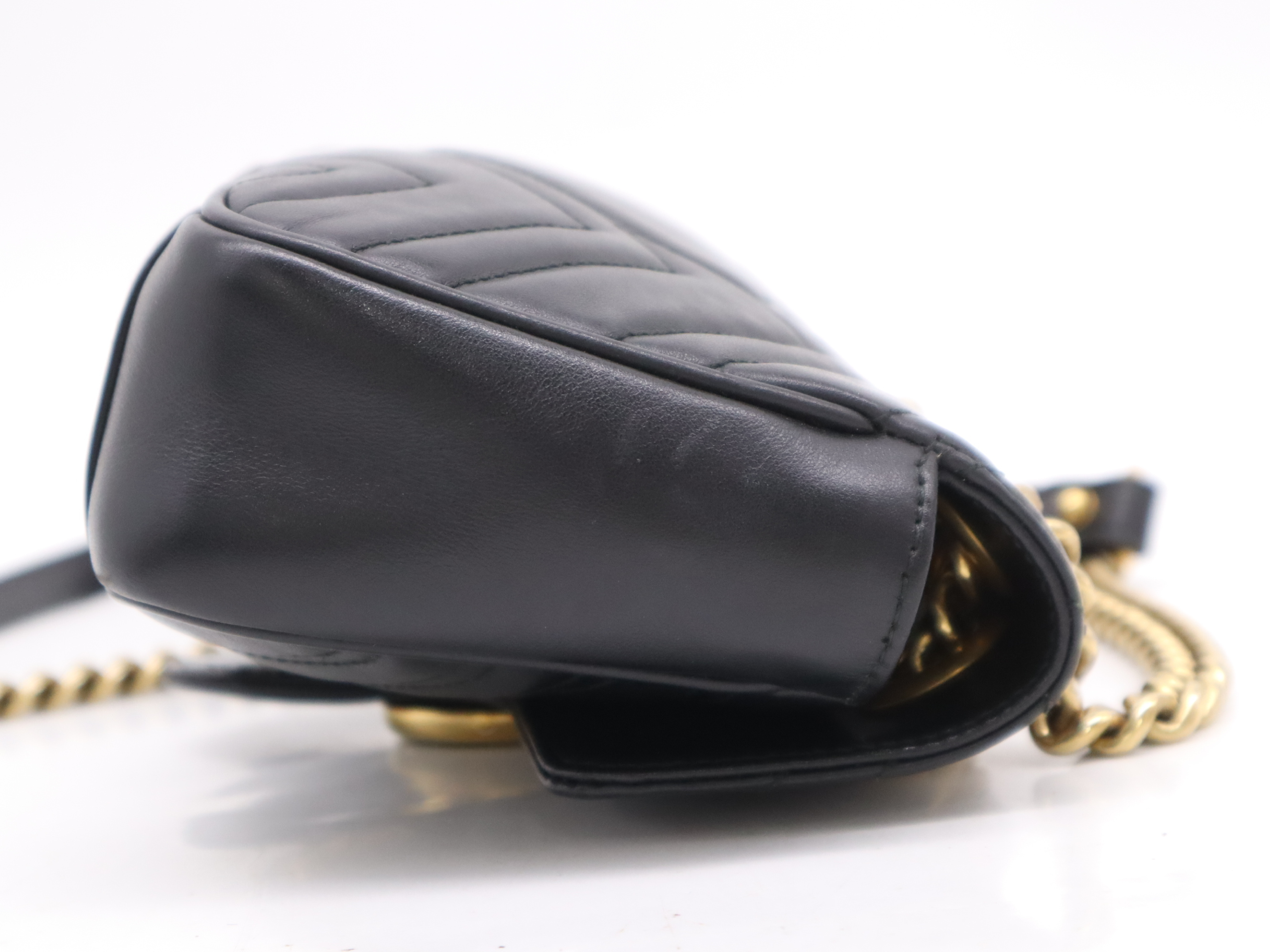 446744 Leather shoulder bag Black GD metal fittings Storage bag included Shoulder bag — view 5