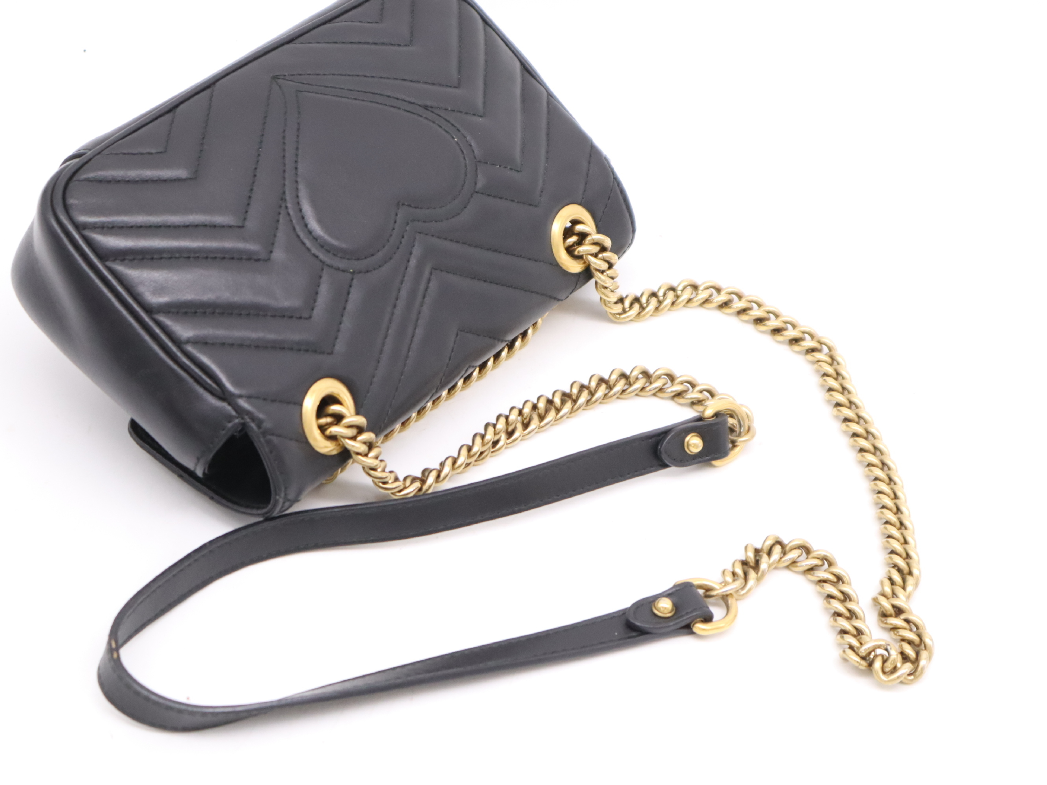 446744 Leather shoulder bag Black GD metal fittings Storage bag included Shoulder bag — view 6