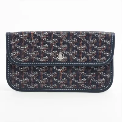 Saint Louis PM PVC x Leather Pouch, Navy (Pouch only)