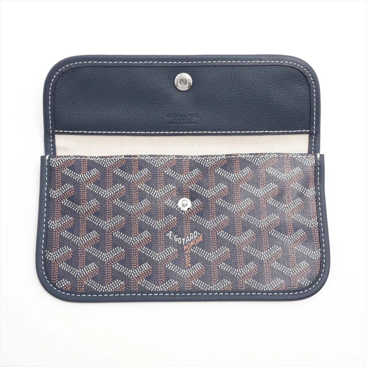 Saint Louis PM PVC x Leather Pouch, Navy (Pouch only) — view 3