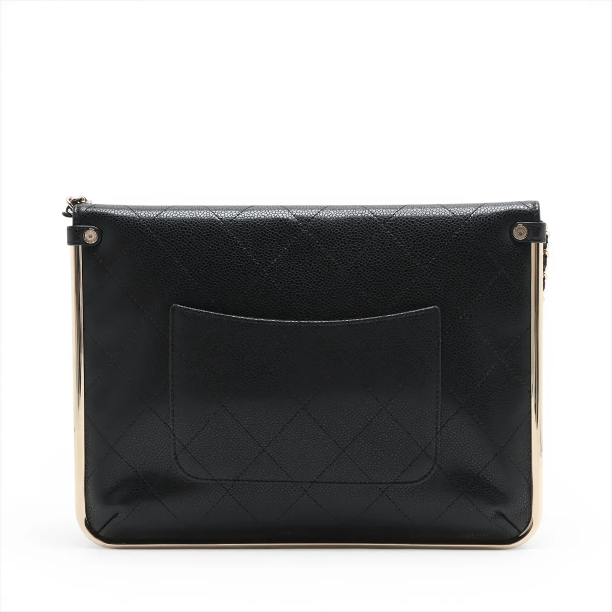 Matelasse caviar skin chain shoulder bag black gold hardware T35ULA4A random serial AP4268 — view 2