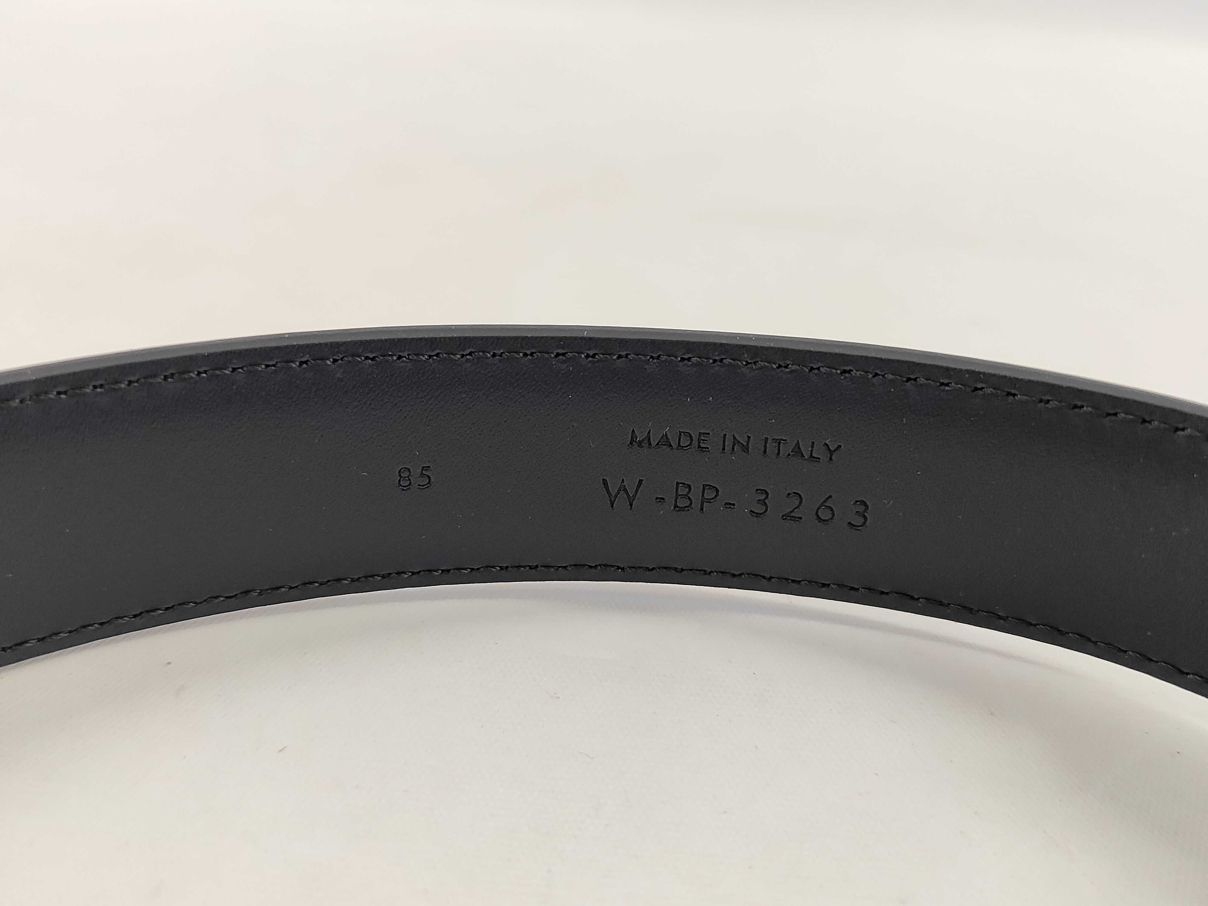 Triomphe Medium Navy 25mm Leather Belt — view 4