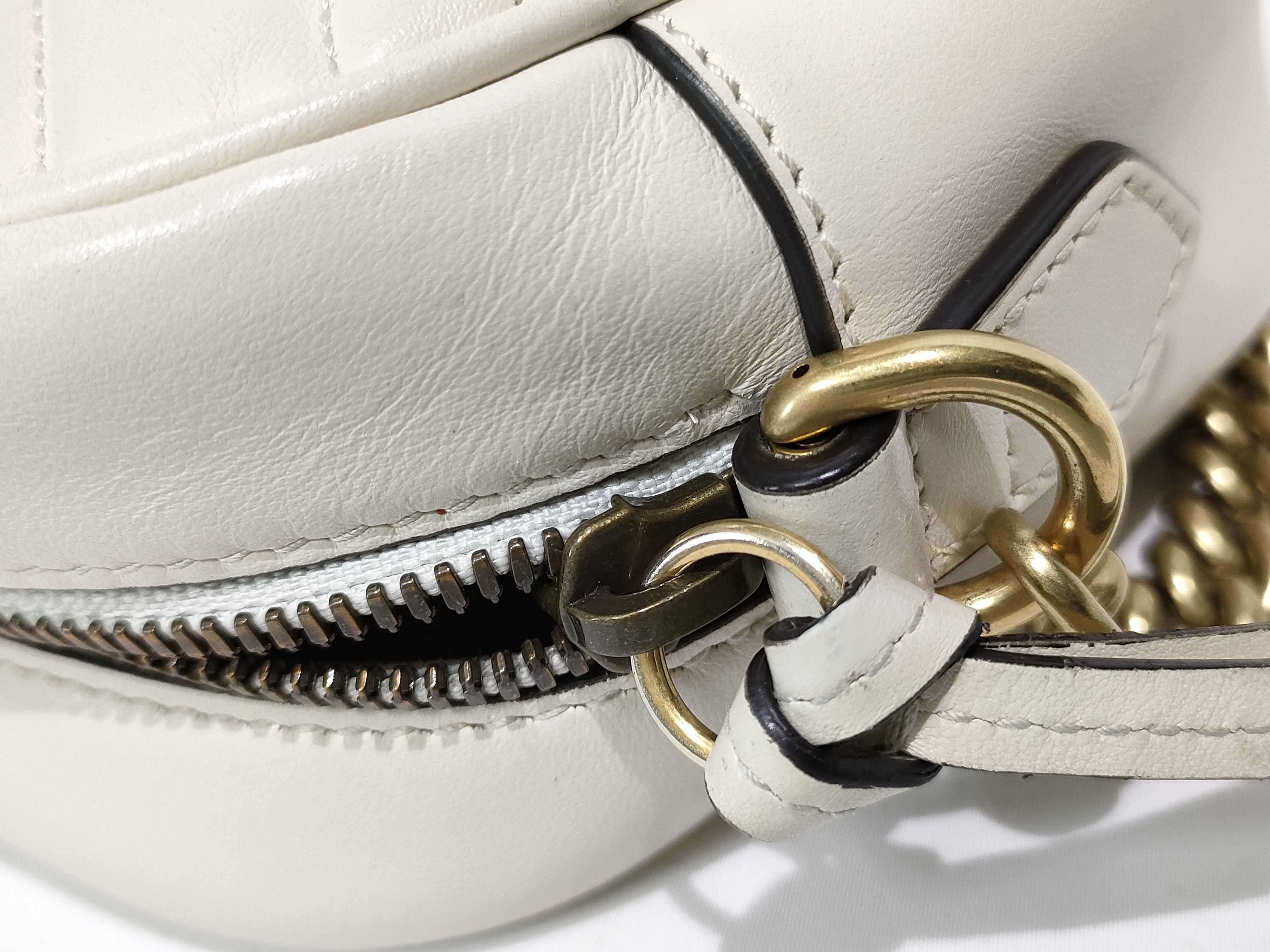 GG Marmont Small Matelasse Shoulder Bag White 447632 Shoulder Bag — view 13