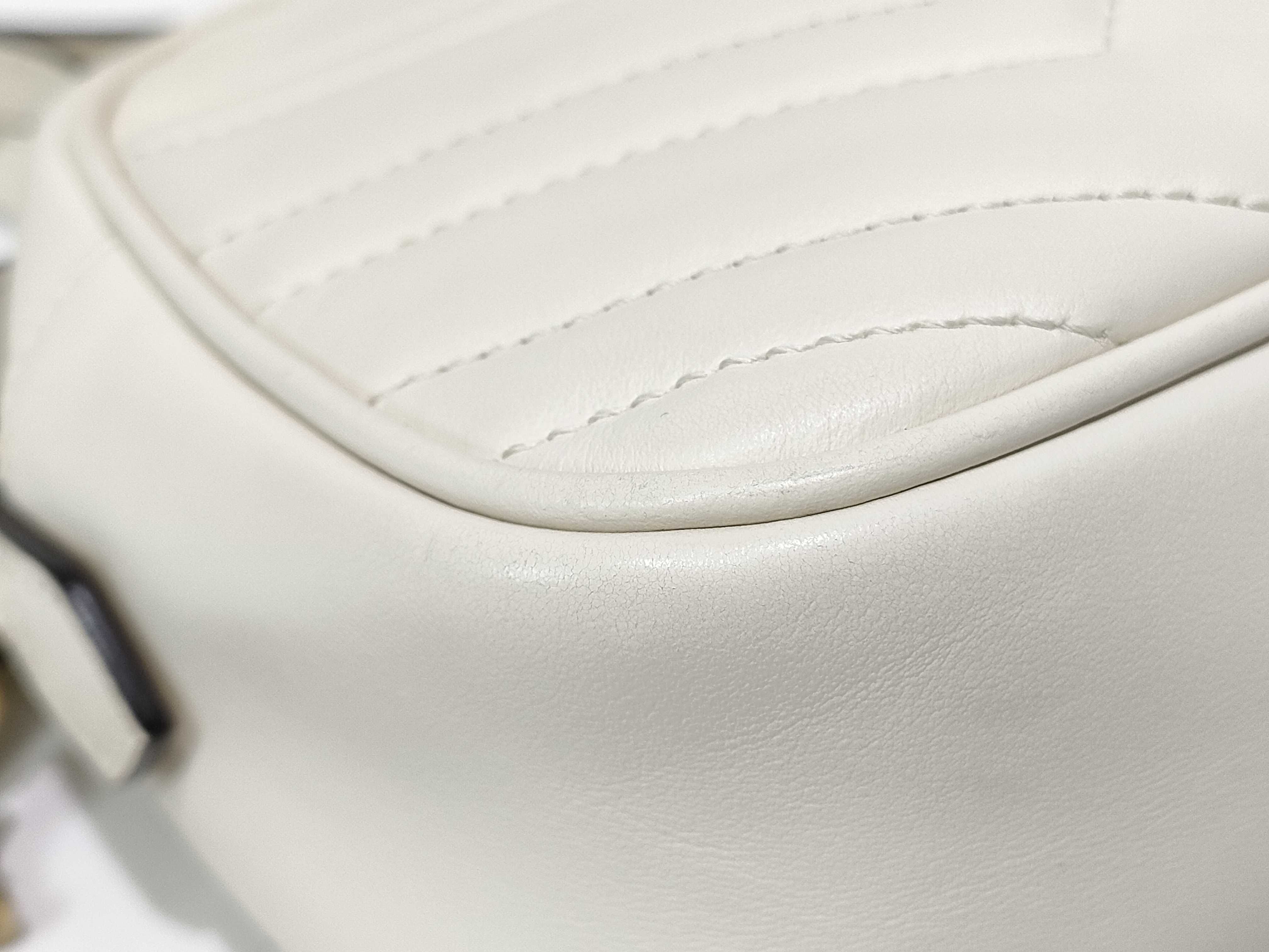 GG Marmont Small Matelasse Shoulder Bag White 447632 Shoulder Bag — view 6