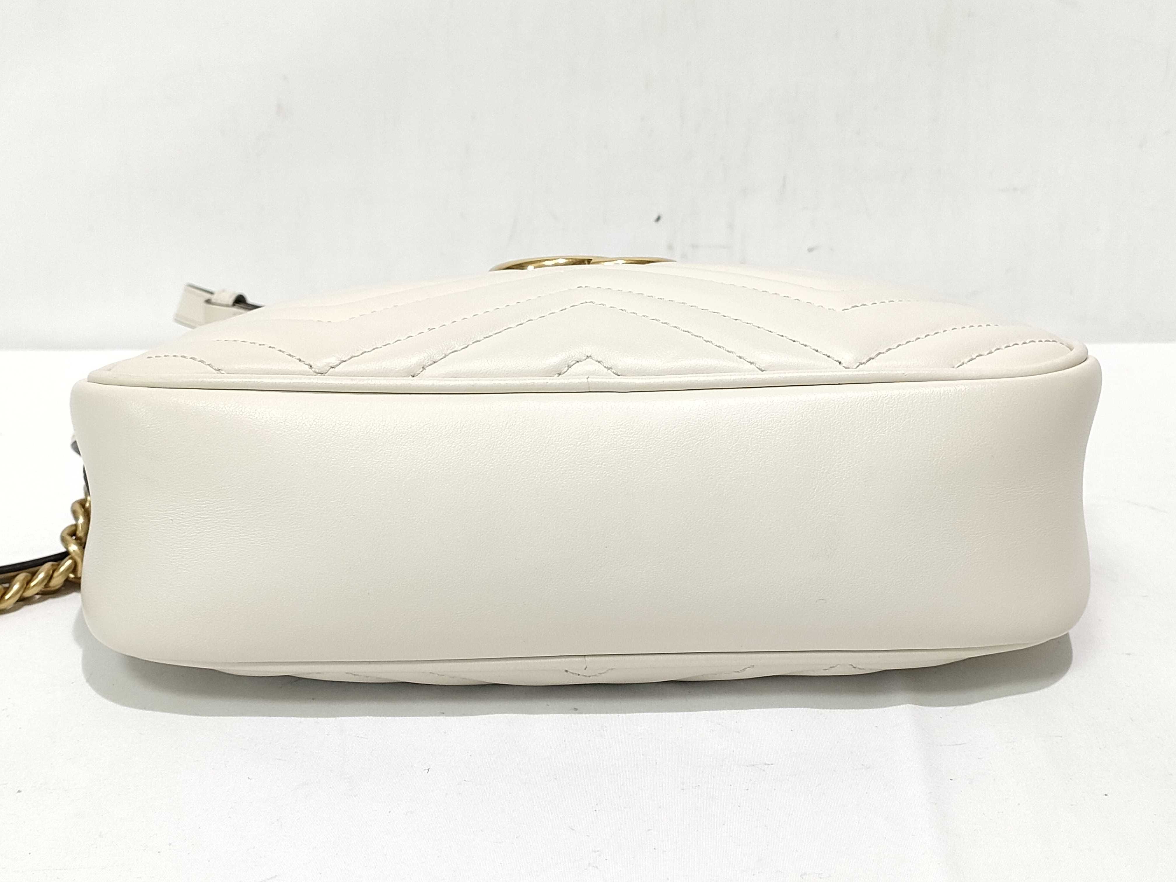 GG Marmont Small Matelasse Shoulder Bag White 447632 Shoulder Bag — view 7