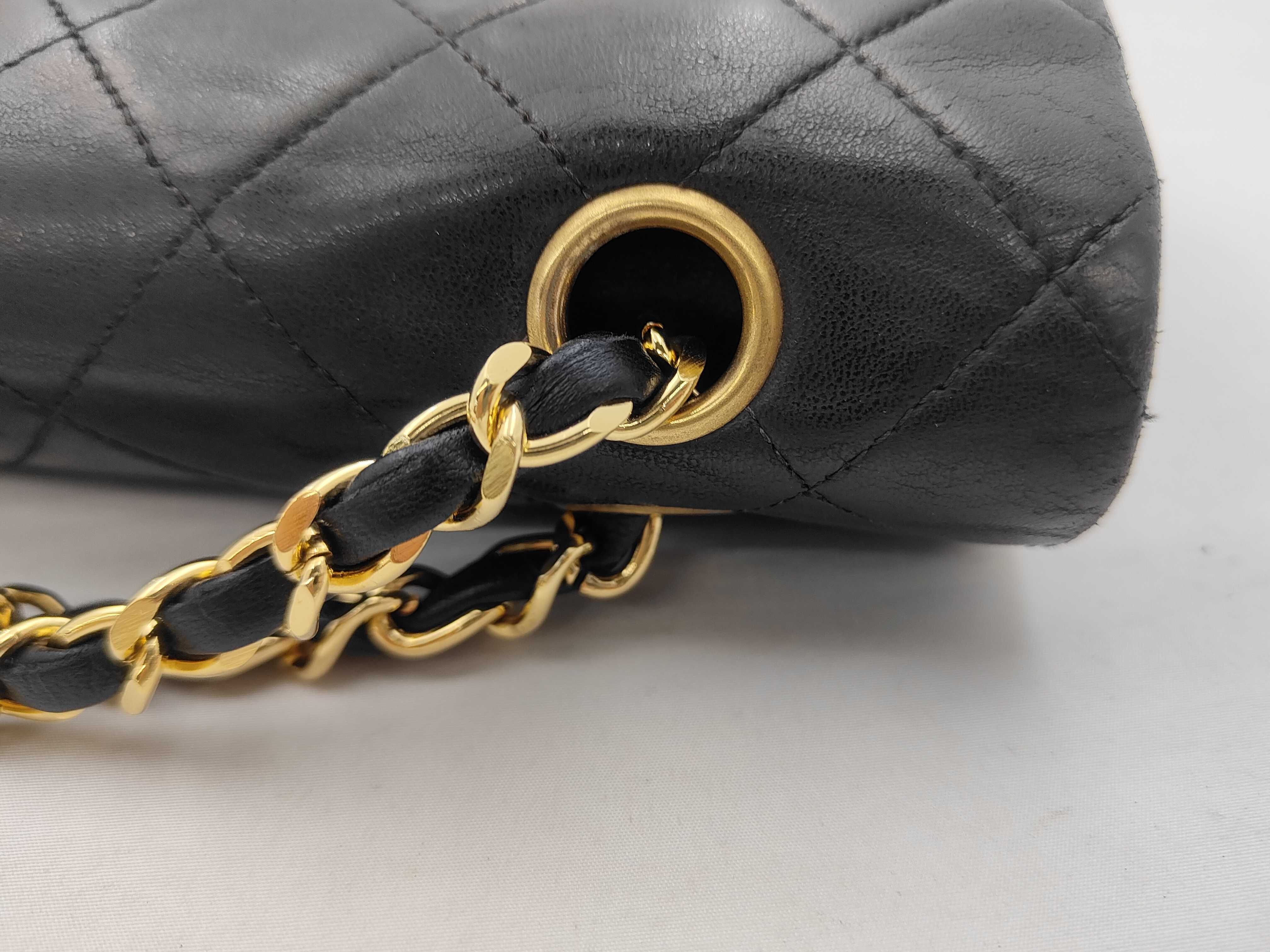 Matelassé Lambskin Double Flap Chain Shoulder Bag (with seal) — view 5