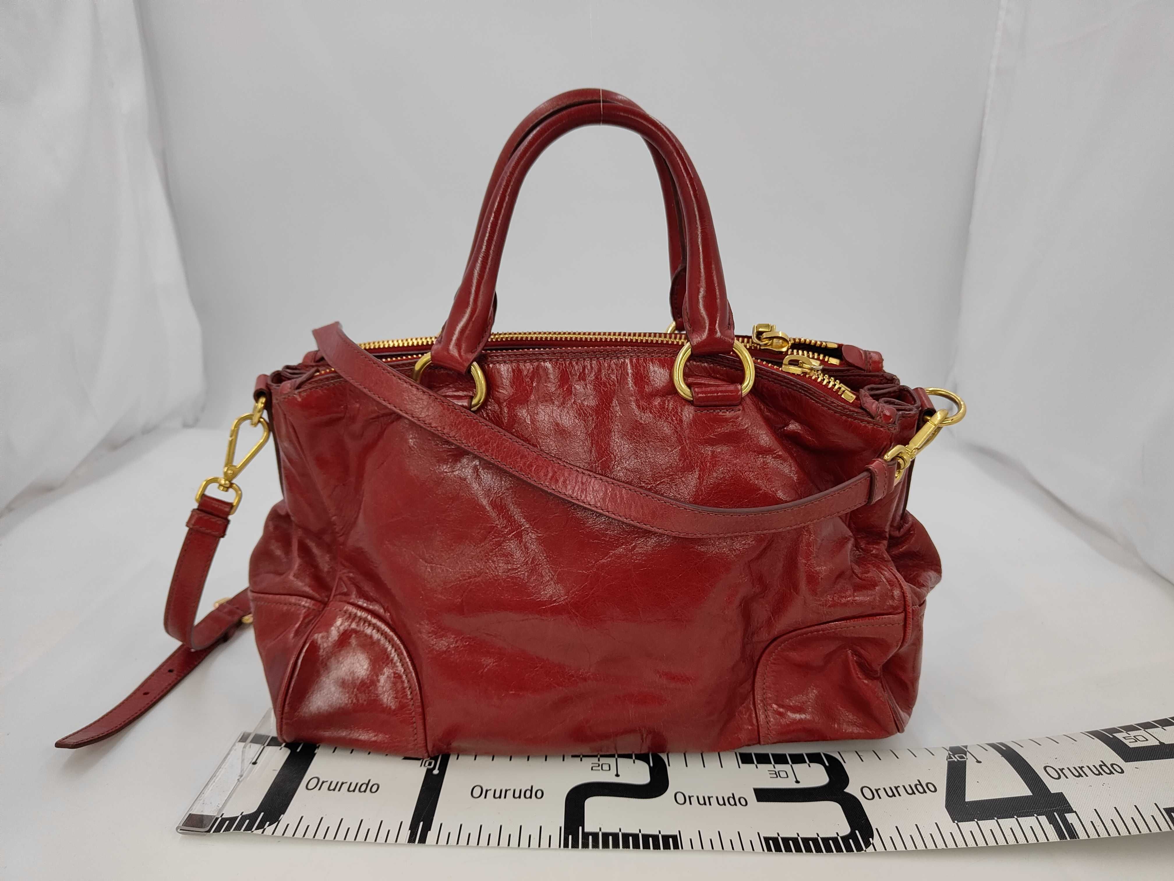 Vitello Shine Double Zip 2WAY Tote Bag (Handbag) — view 2