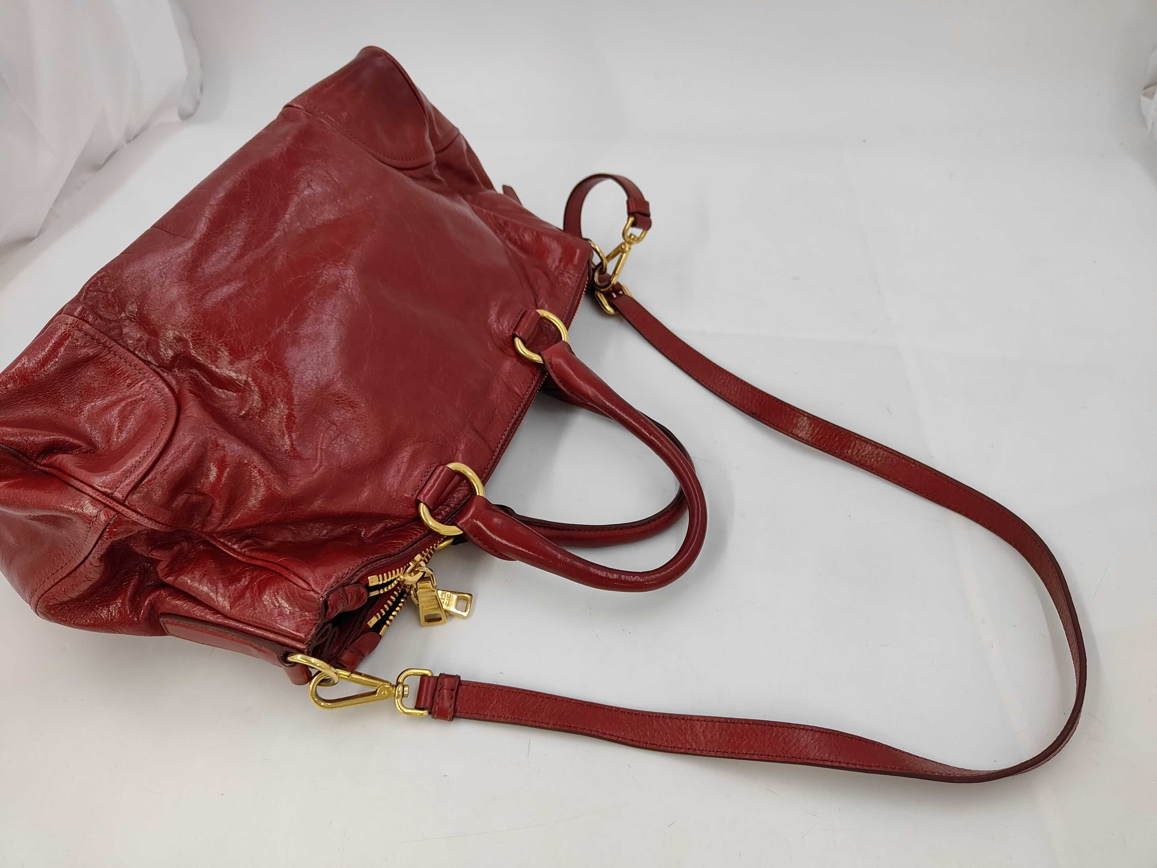Vitello Shine Double Zip 2WAY Tote Bag (Handbag) — view 5