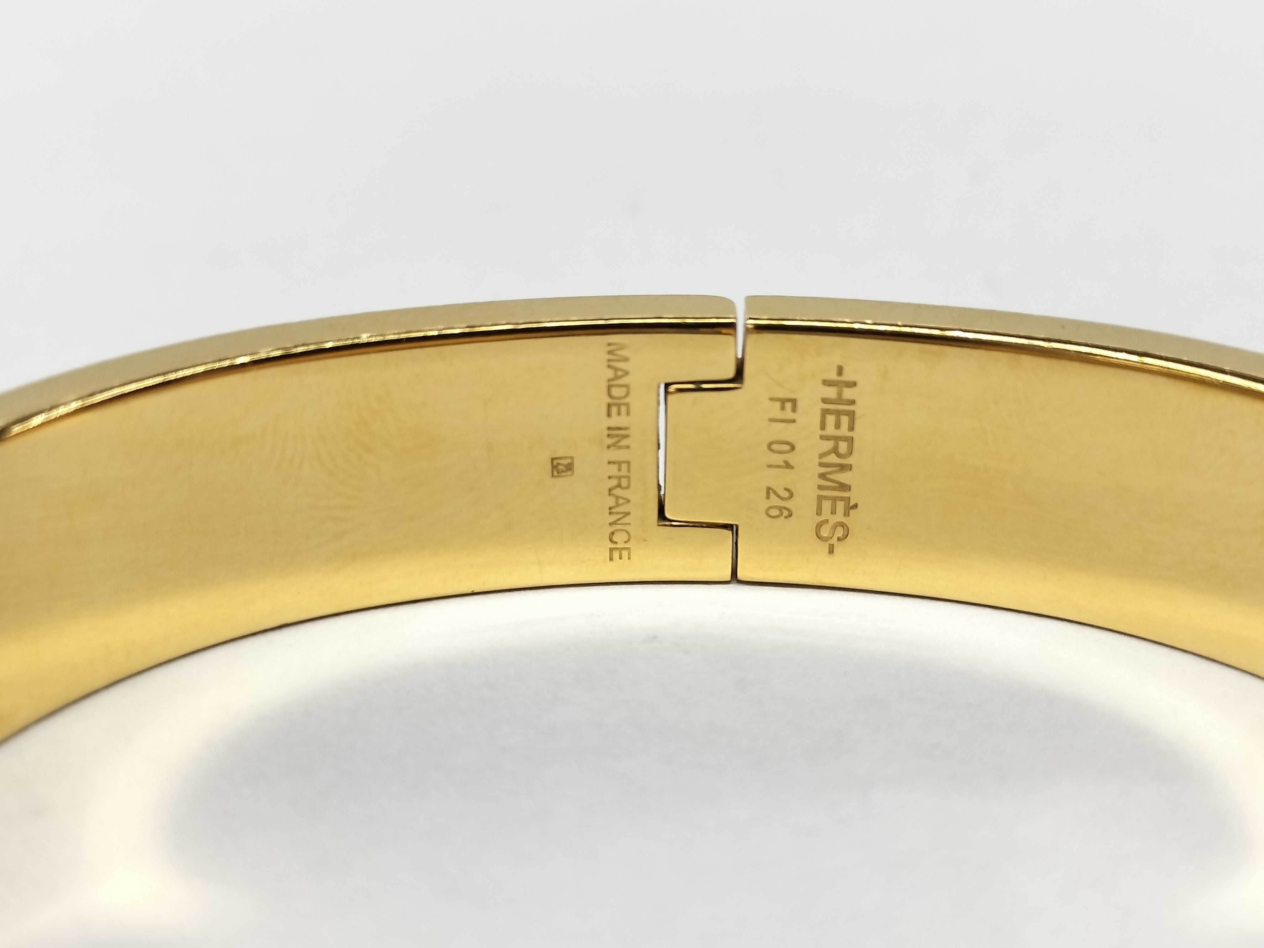 Hermès Clic Clac Gold Bracelet Bracelet/Bangle — view 2