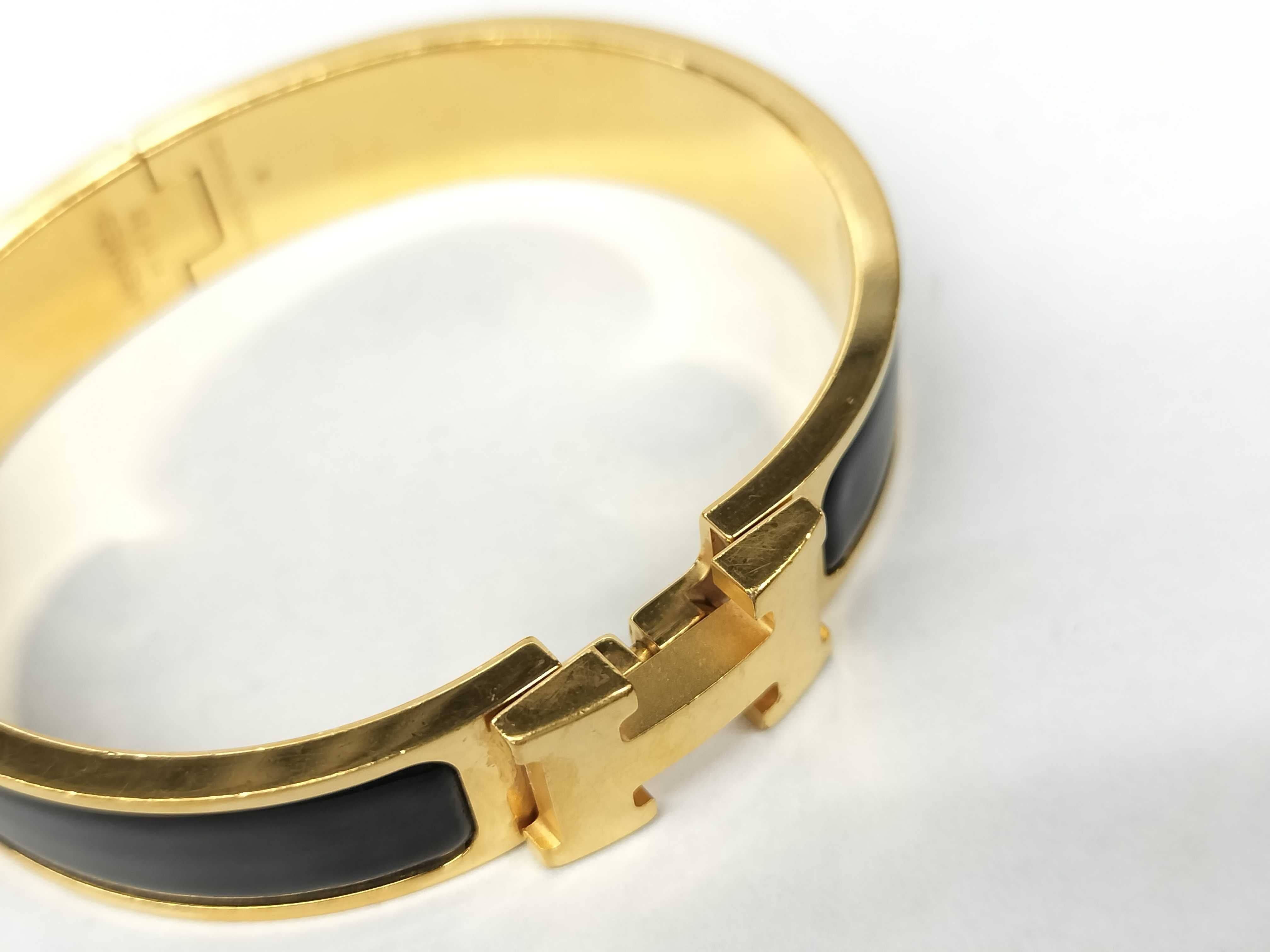 Hermès Clic Clac Gold Bracelet Bracelet/Bangle — view 8