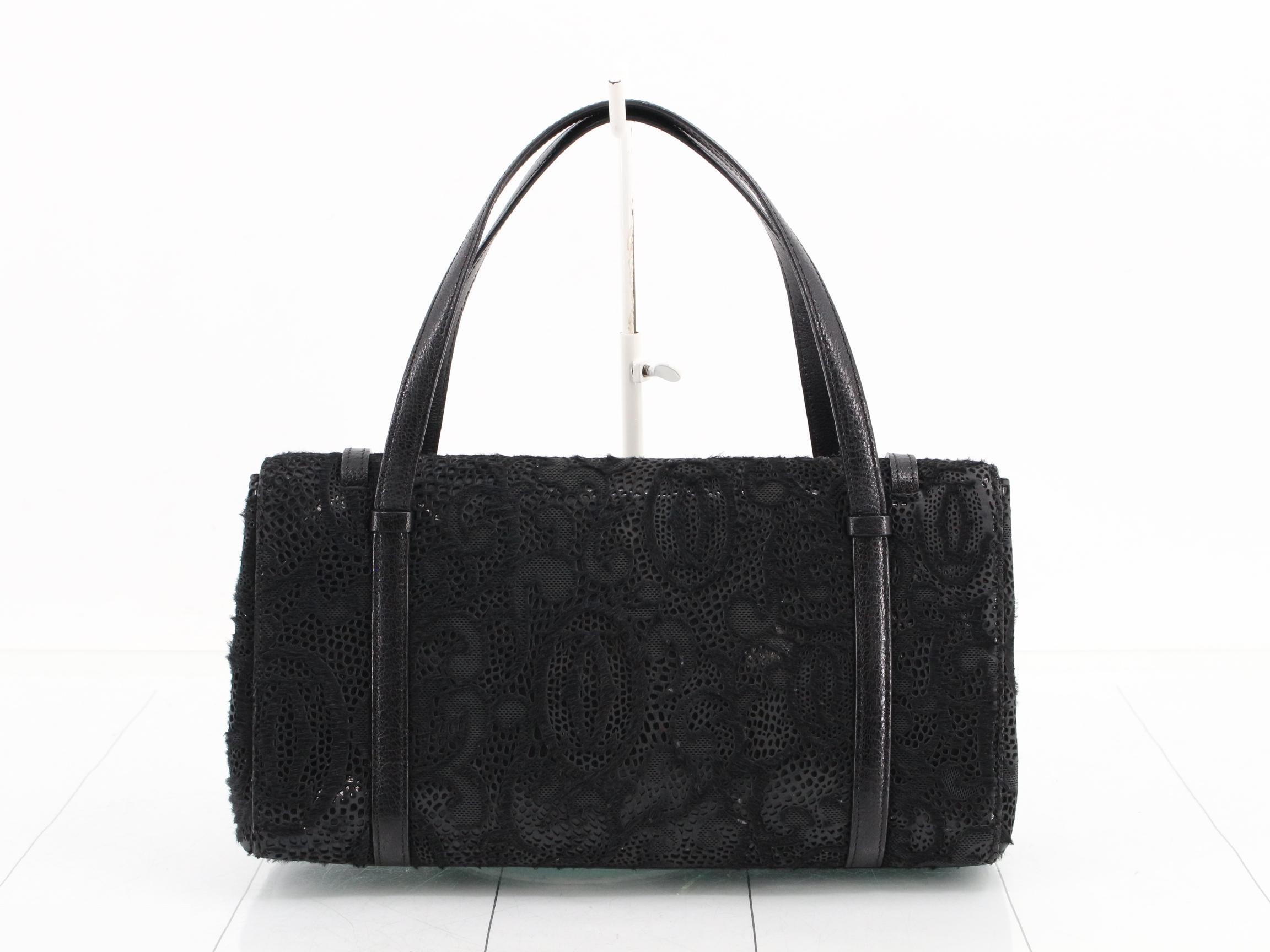 Lace handbag, black — view 2