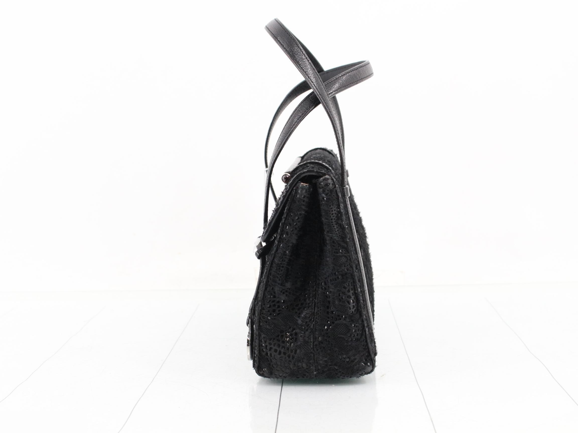 Lace handbag, black — view 3
