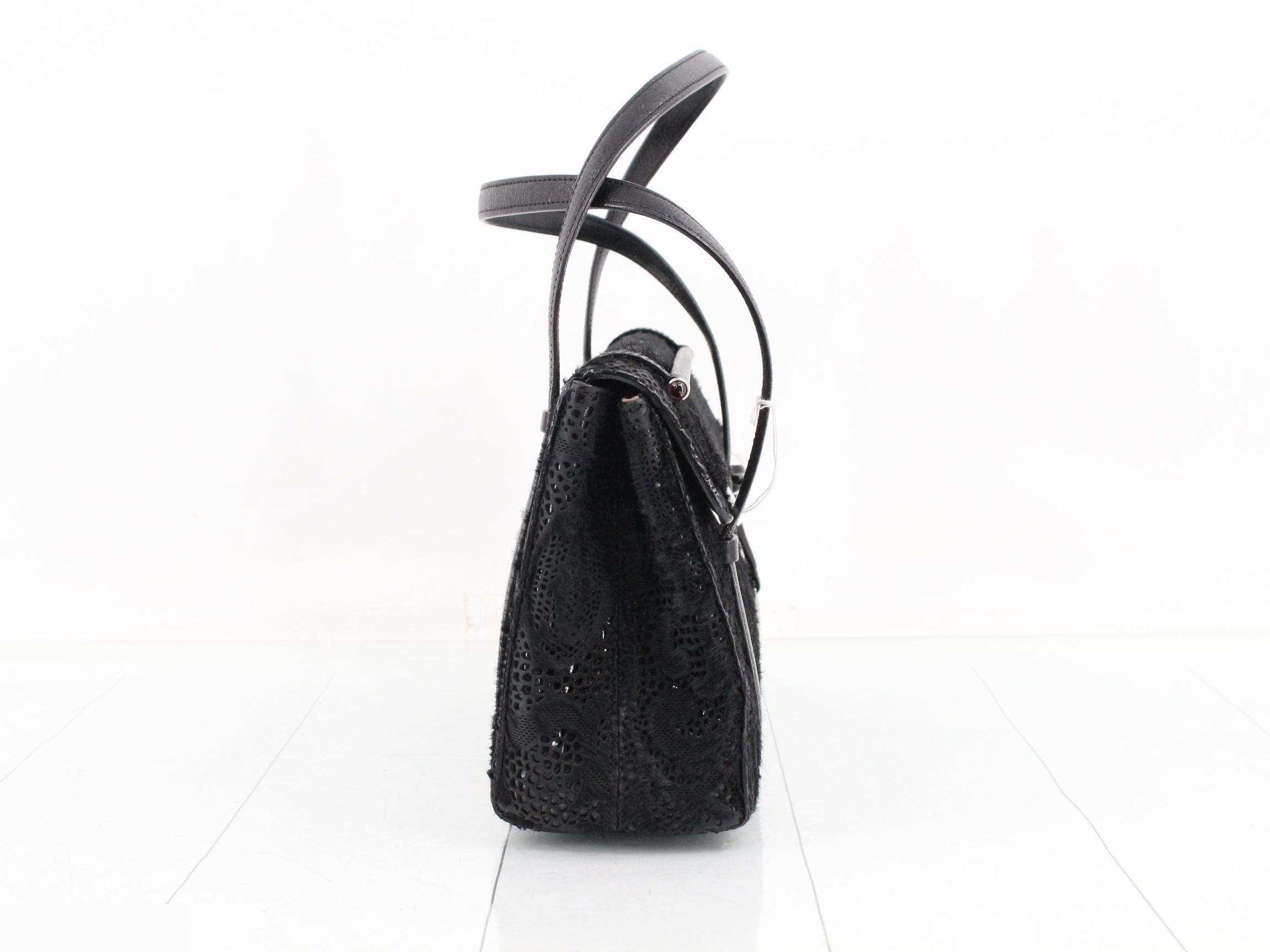 Lace handbag, black — view 4