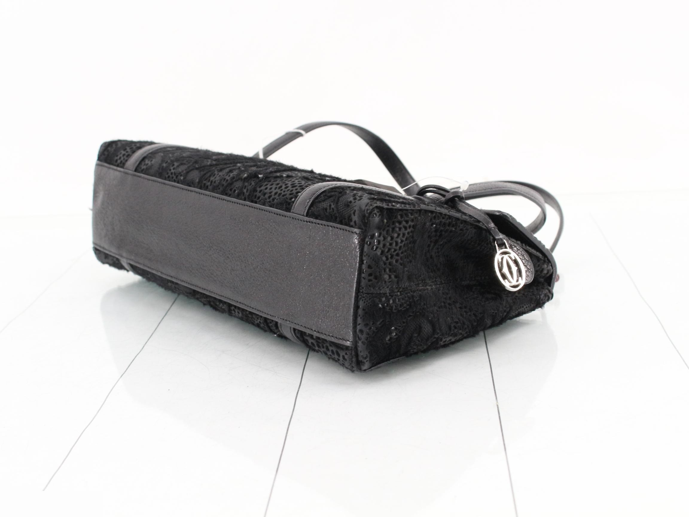 Lace handbag, black — view 6