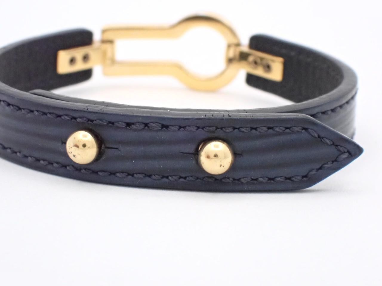 Epi (precious metal) bracelet, navy, wrist circumference approximately 16.5 cm — view 3