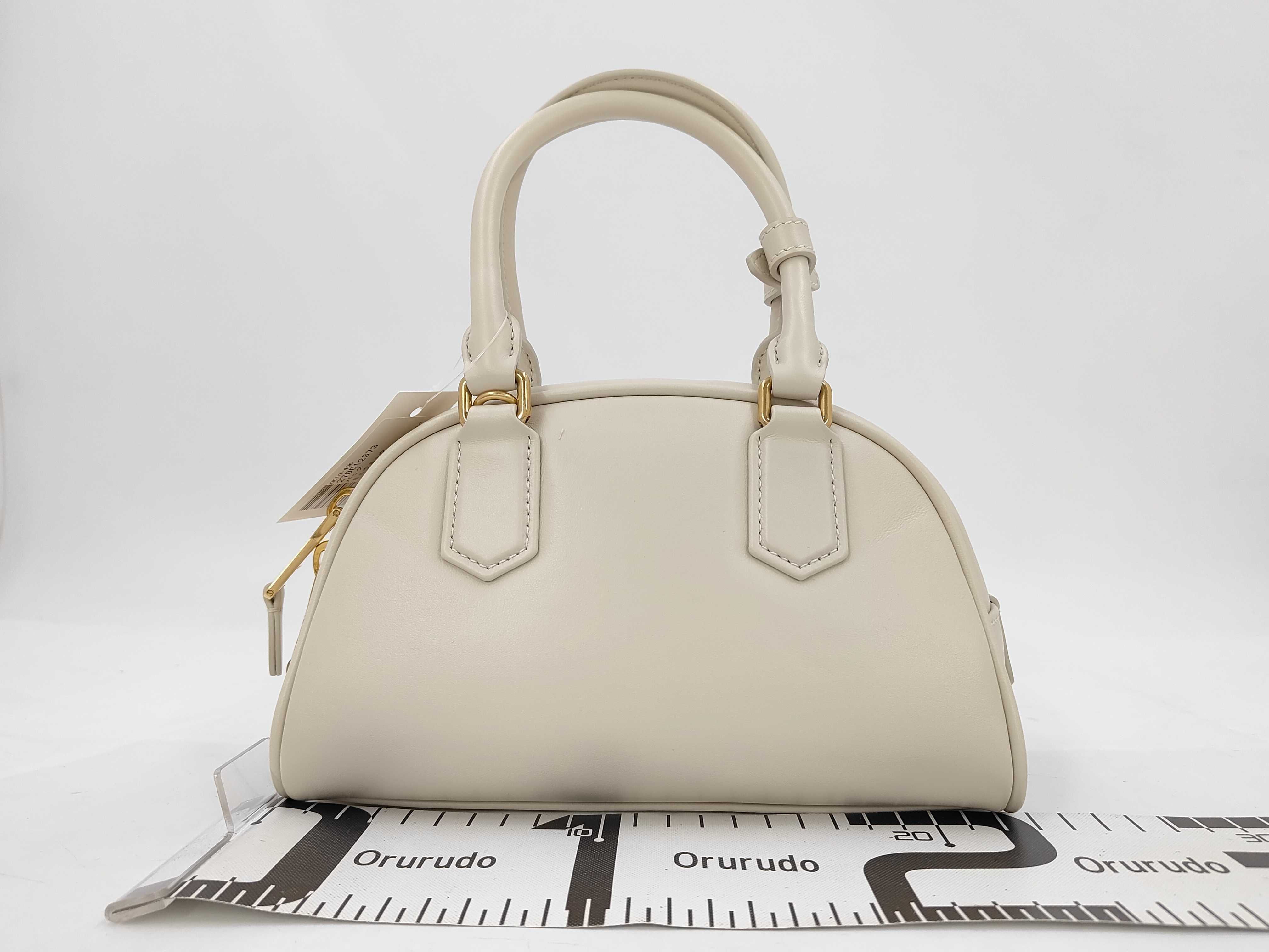 Arcadi Leather Bag, White Handbag — view 2