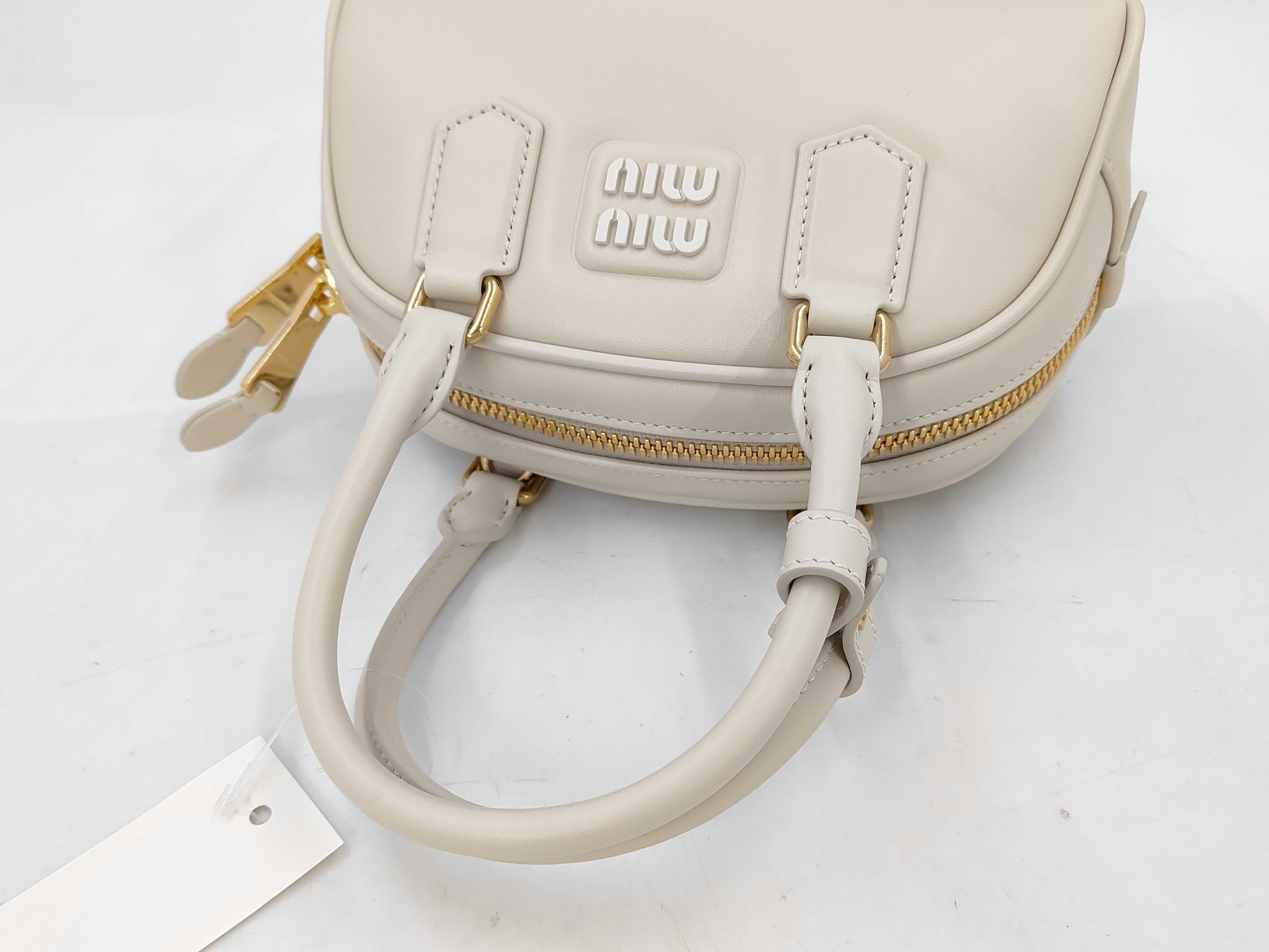 Arcadi Leather Bag, White Handbag — view 3