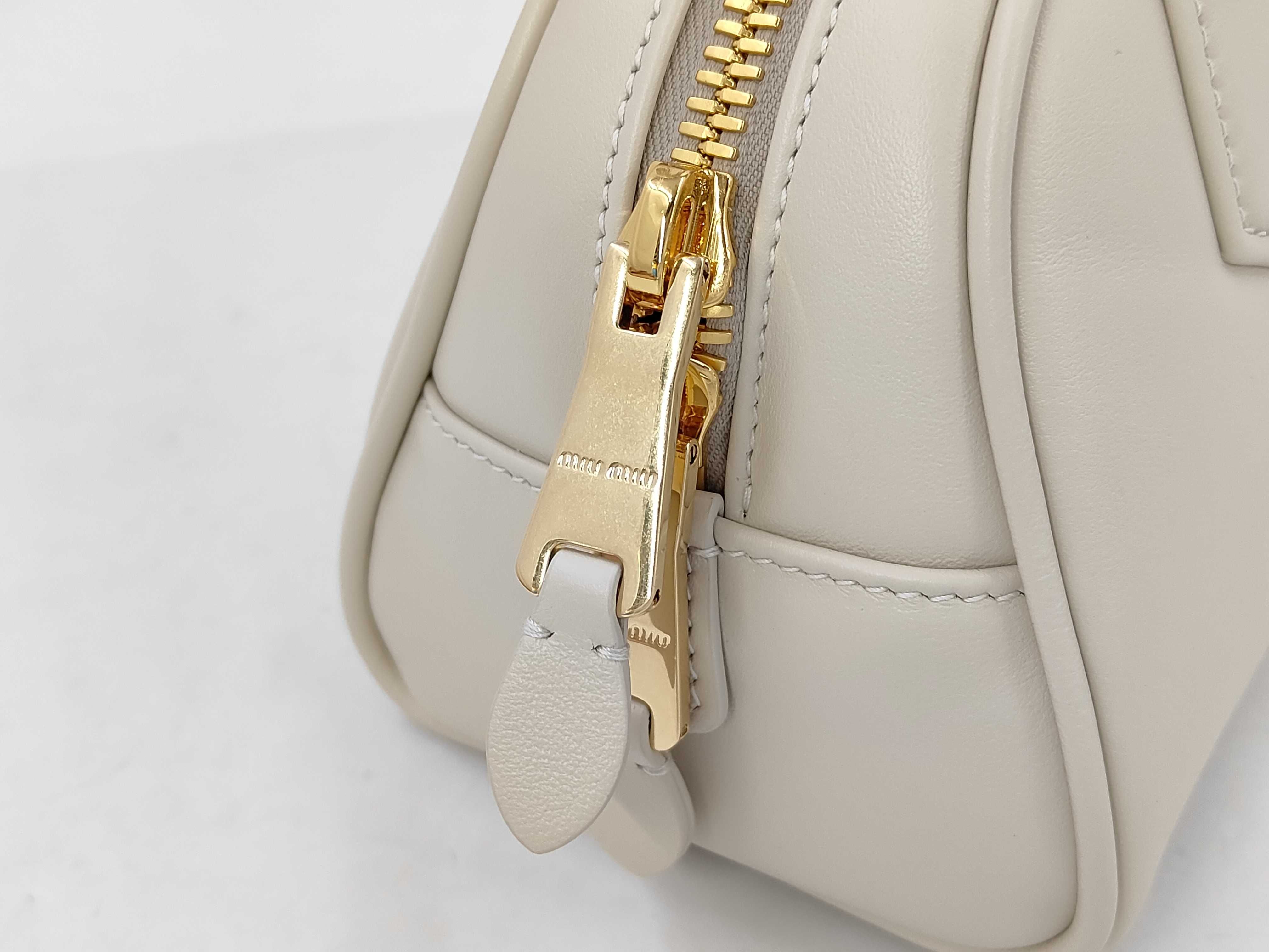 Arcadi Leather Bag, White Handbag — view 9