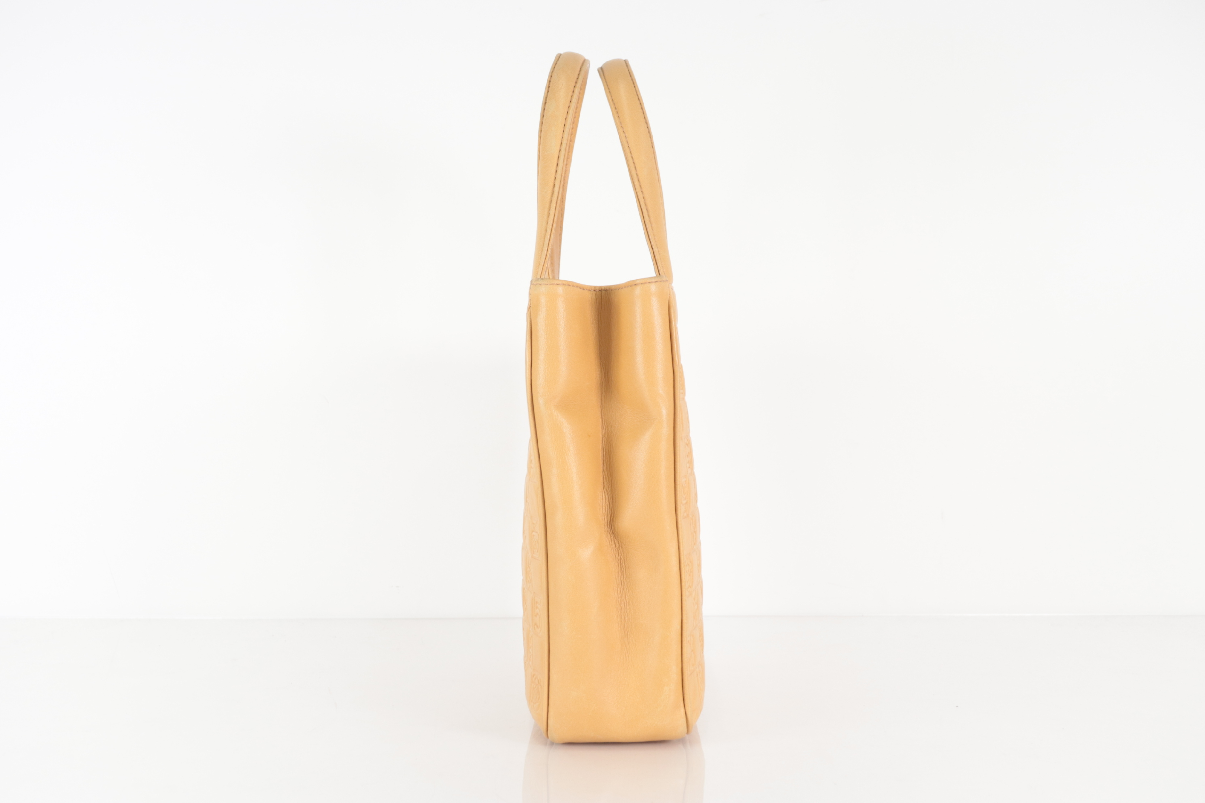 Camellia Lambskin Tote Bag, Beige, Series 8 — view 3