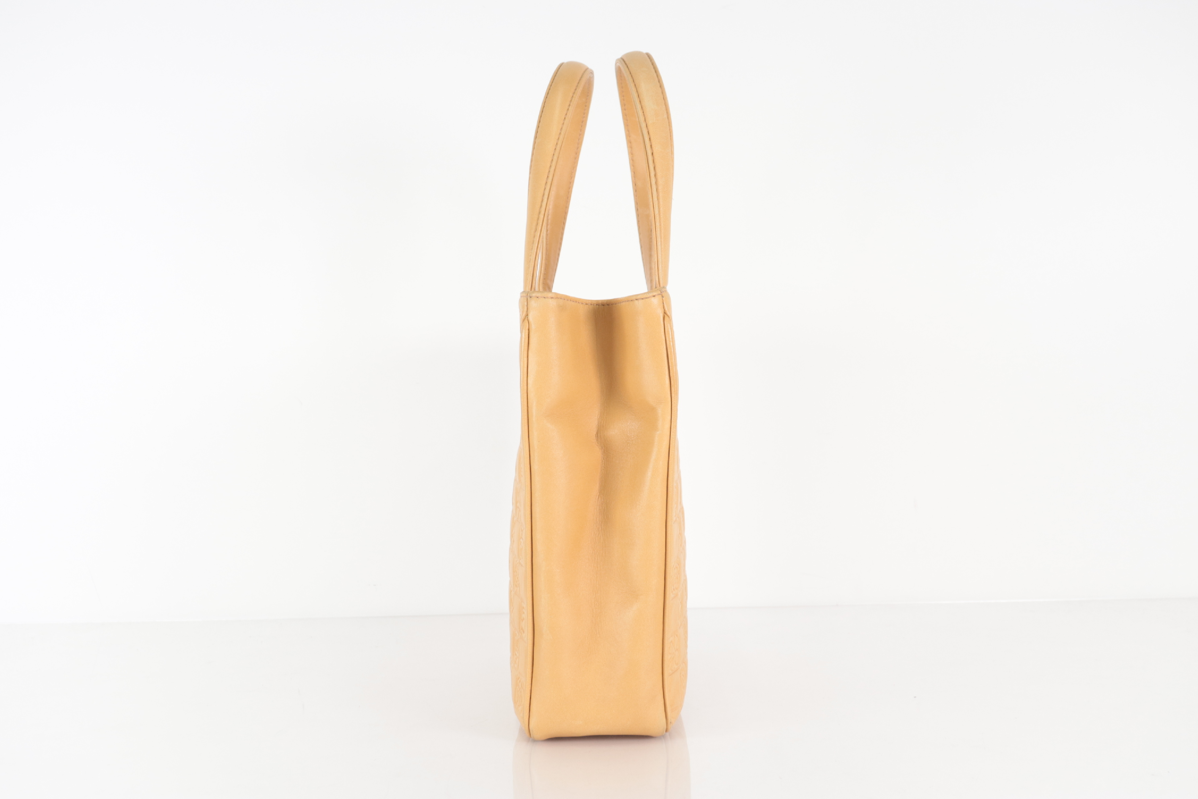 Camellia Lambskin Tote Bag, Beige, Series 8 — view 4