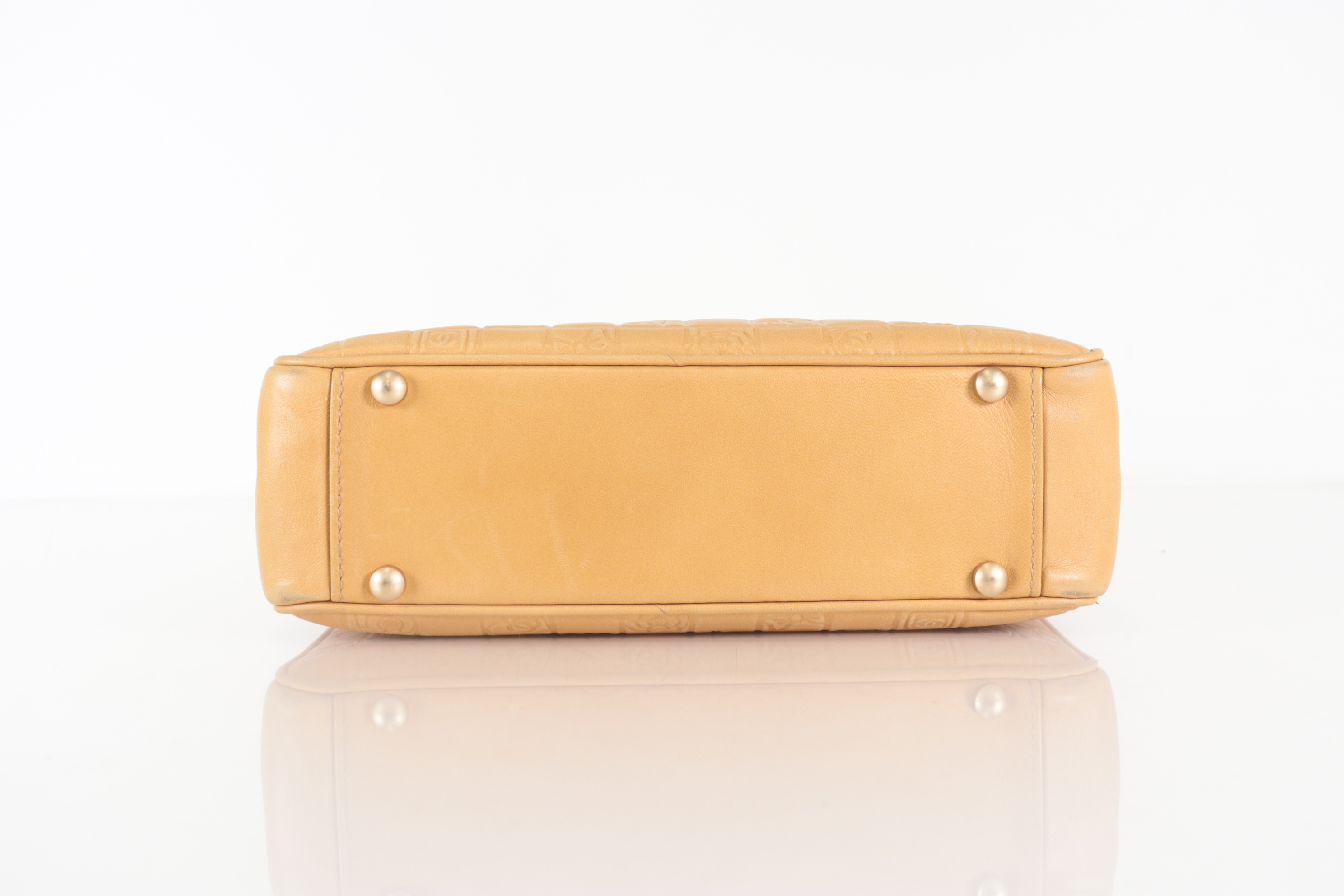 Camellia Lambskin Tote Bag, Beige, Series 8 — view 5