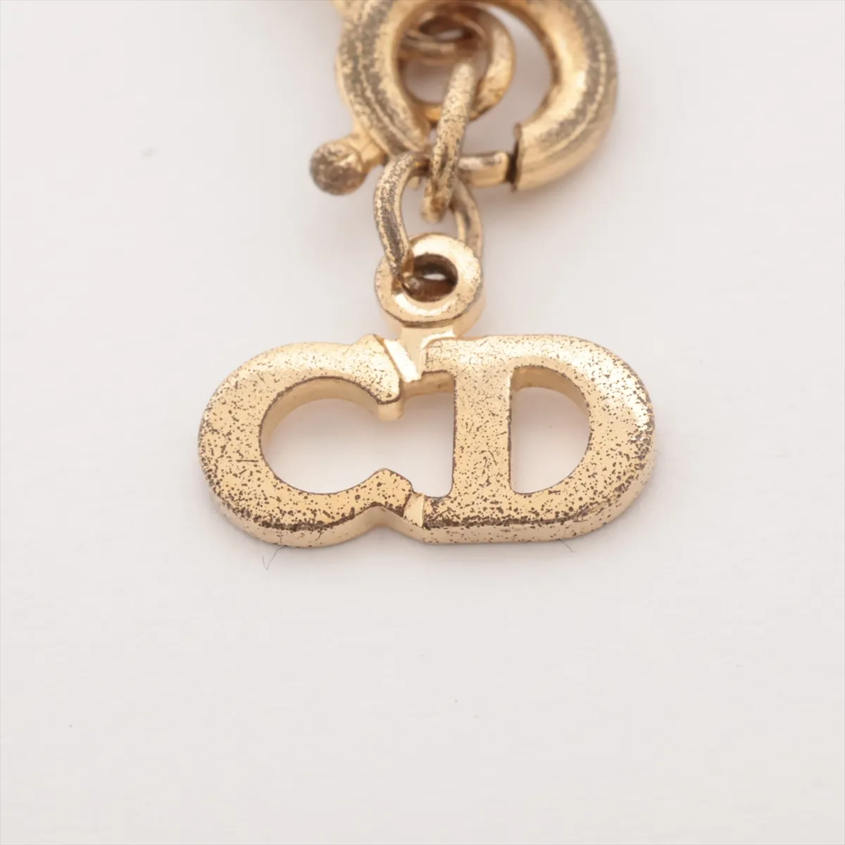CD Logo Necklace GP Gold — view 4