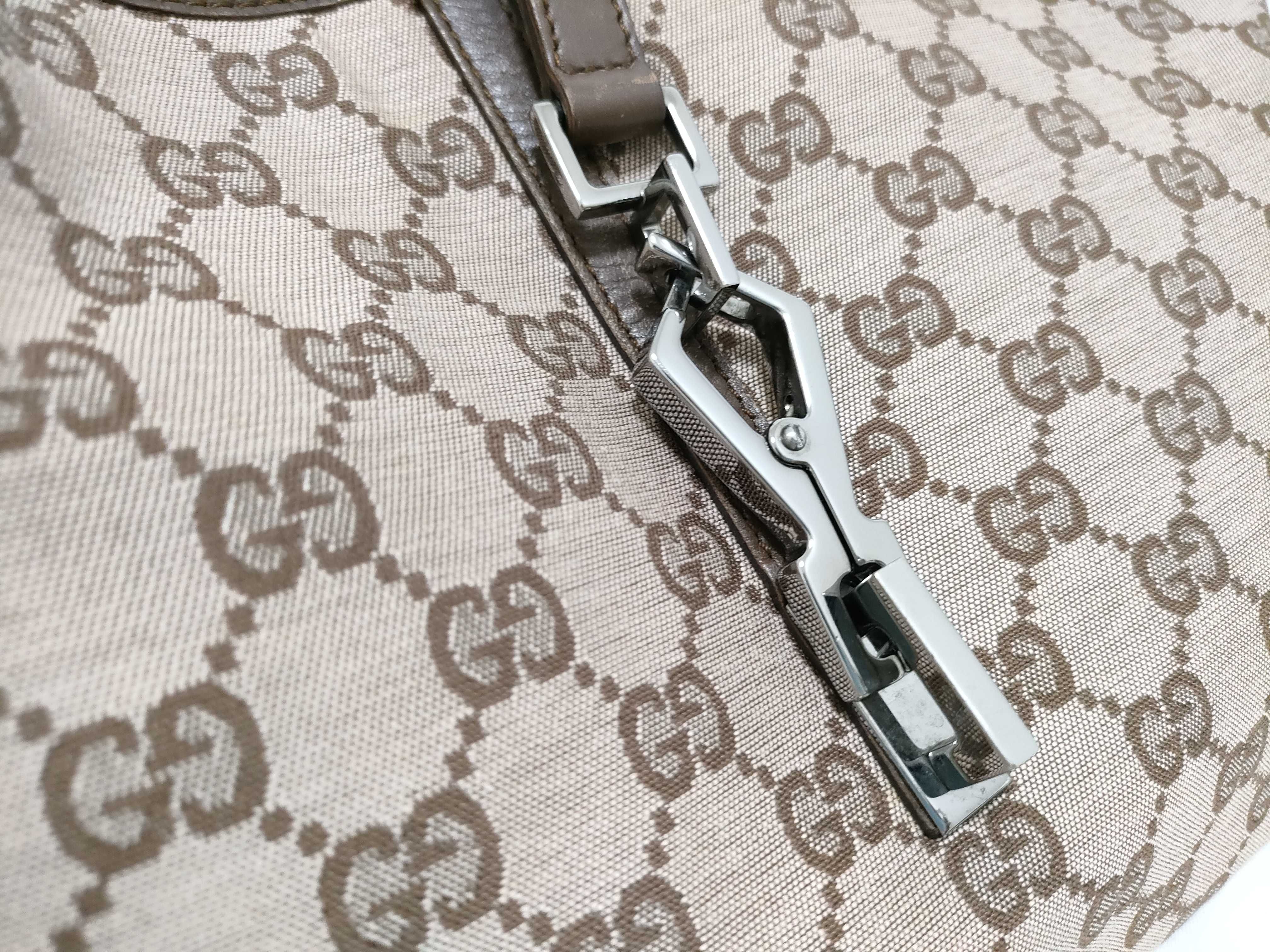 GG Canvas Shoulder Bag, 001.4057, One-Shoulder Bag, Jackie GG Canvas, Brown Shoulder Bag — view 13