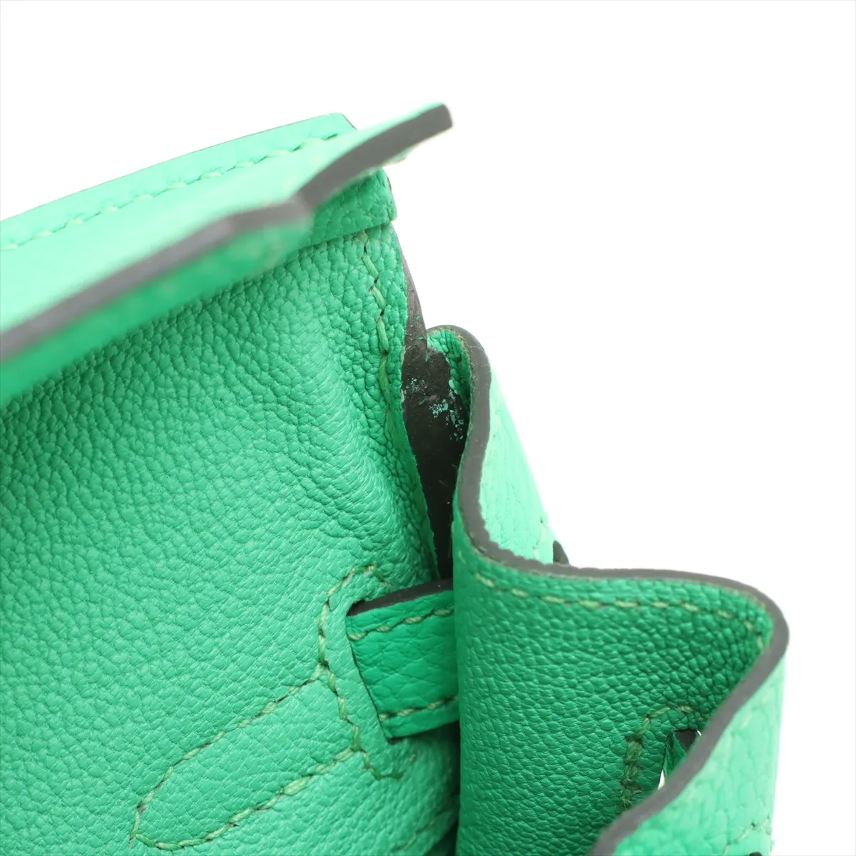 [Individually wrapped] Hermes Birkin 25 LeTourne Togo Vert Comic Silver Hardware B:2023 — view 11